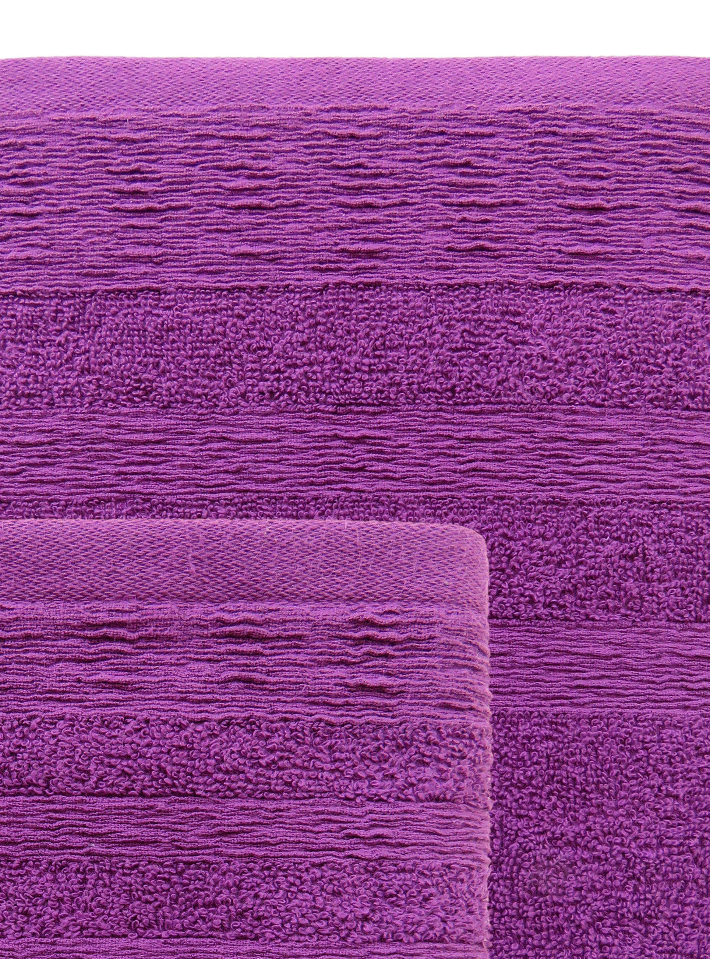 Set Toalla de Baño + Toalla de Mano Fuscia Illusions-1