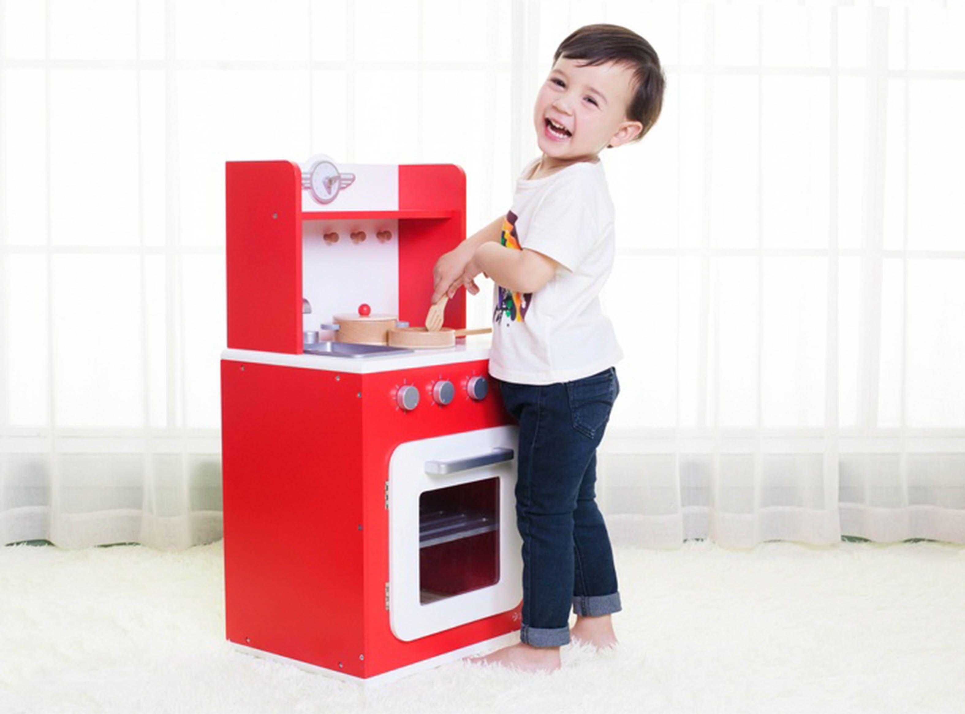 Juego Kidscool de Aprendizaje Cocina de Madera Red Classic-2