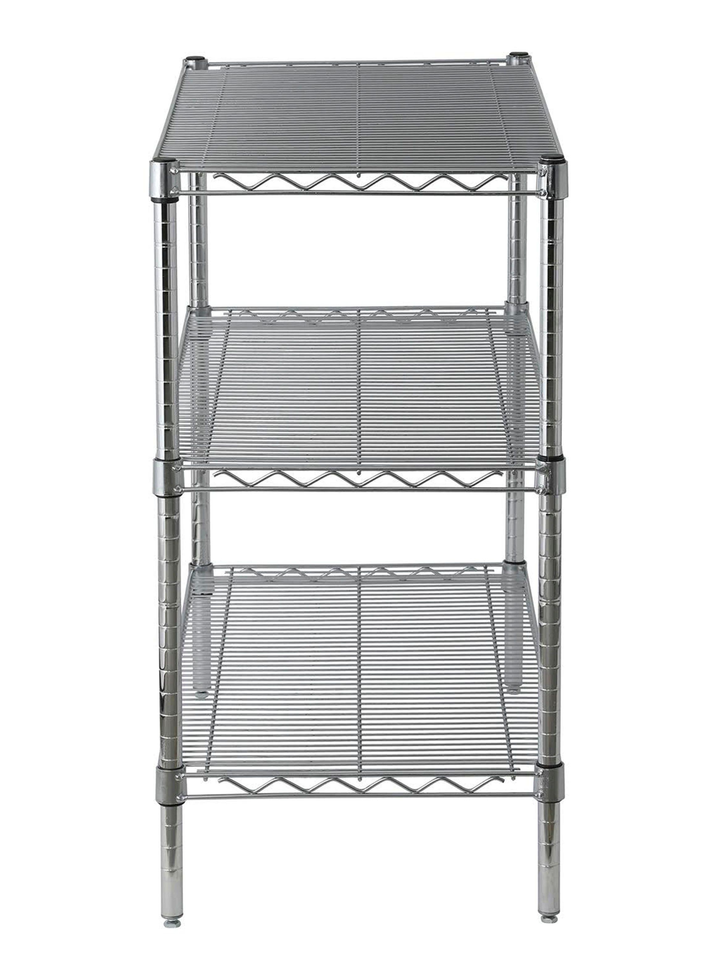 Estante Acero Cromado 46 x 91 x 84 cm 3 Repisas-2