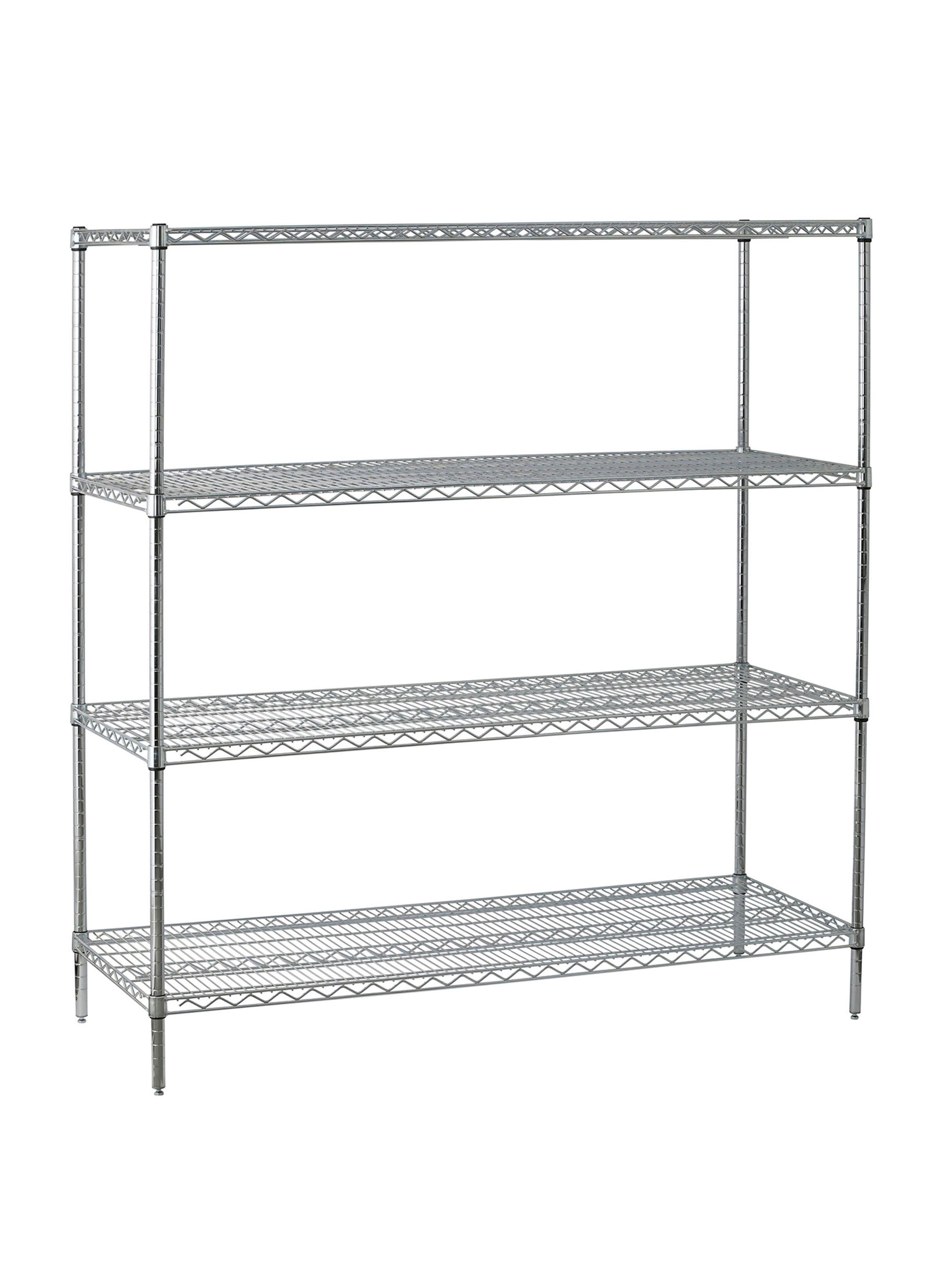Estante Acero Cromado 46 x 152 x 160 cm 4 Repisas-0