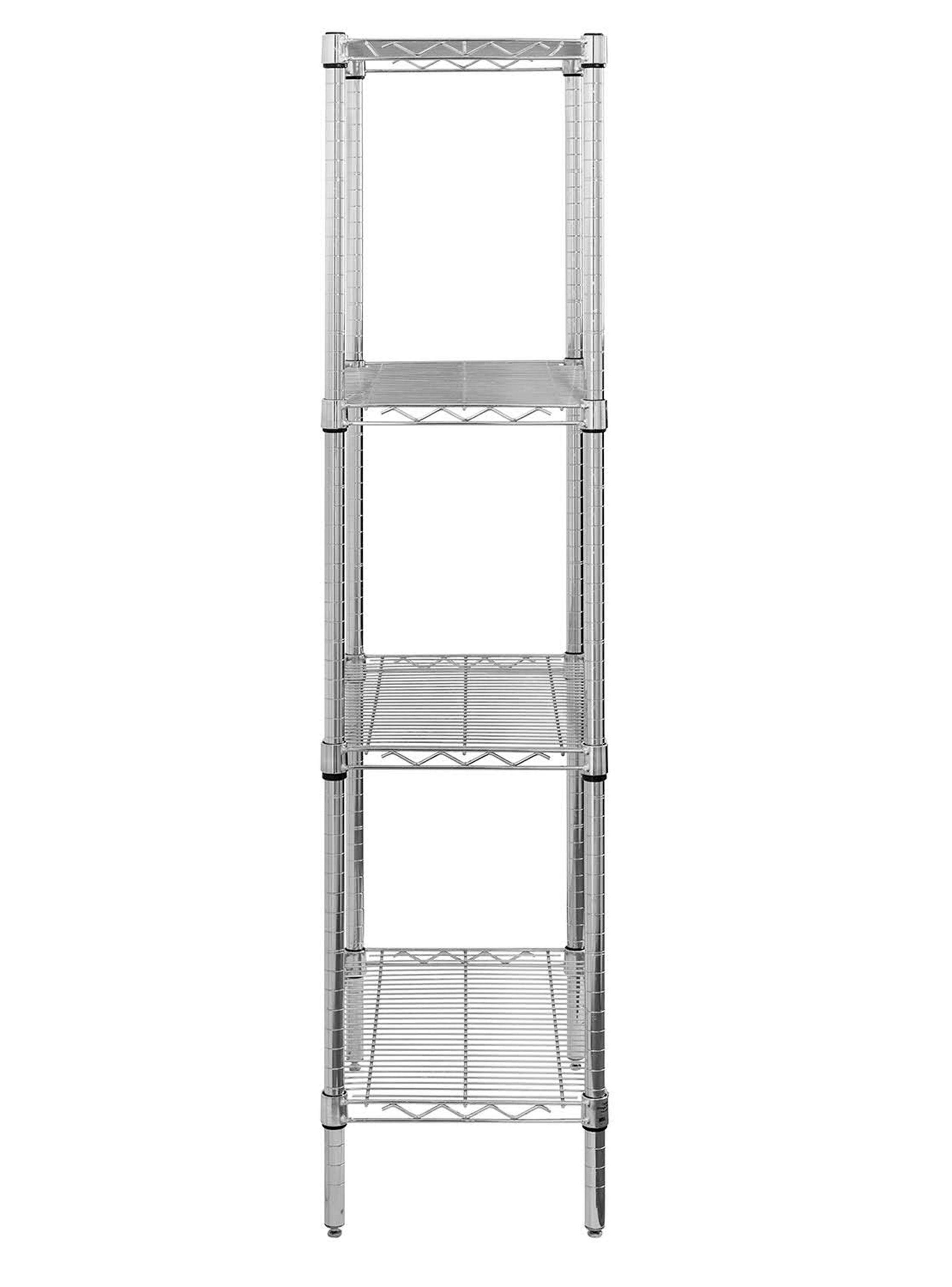 Estante Acero Cromado 36 x 61 x 160 cm 4 Repisas-2