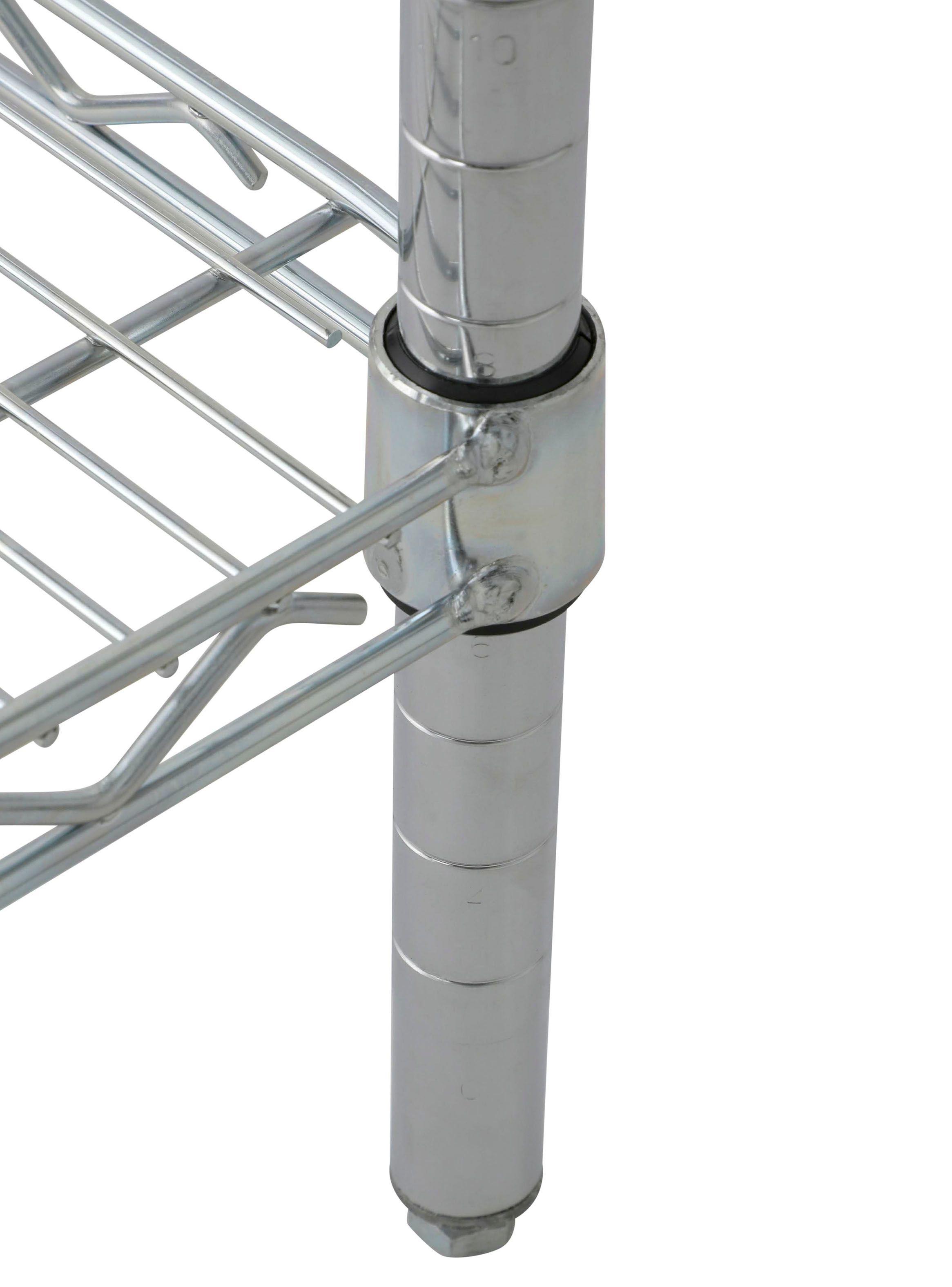 Estante Acero Cromado 36 x 61 x 160 cm 4 Repisas-3