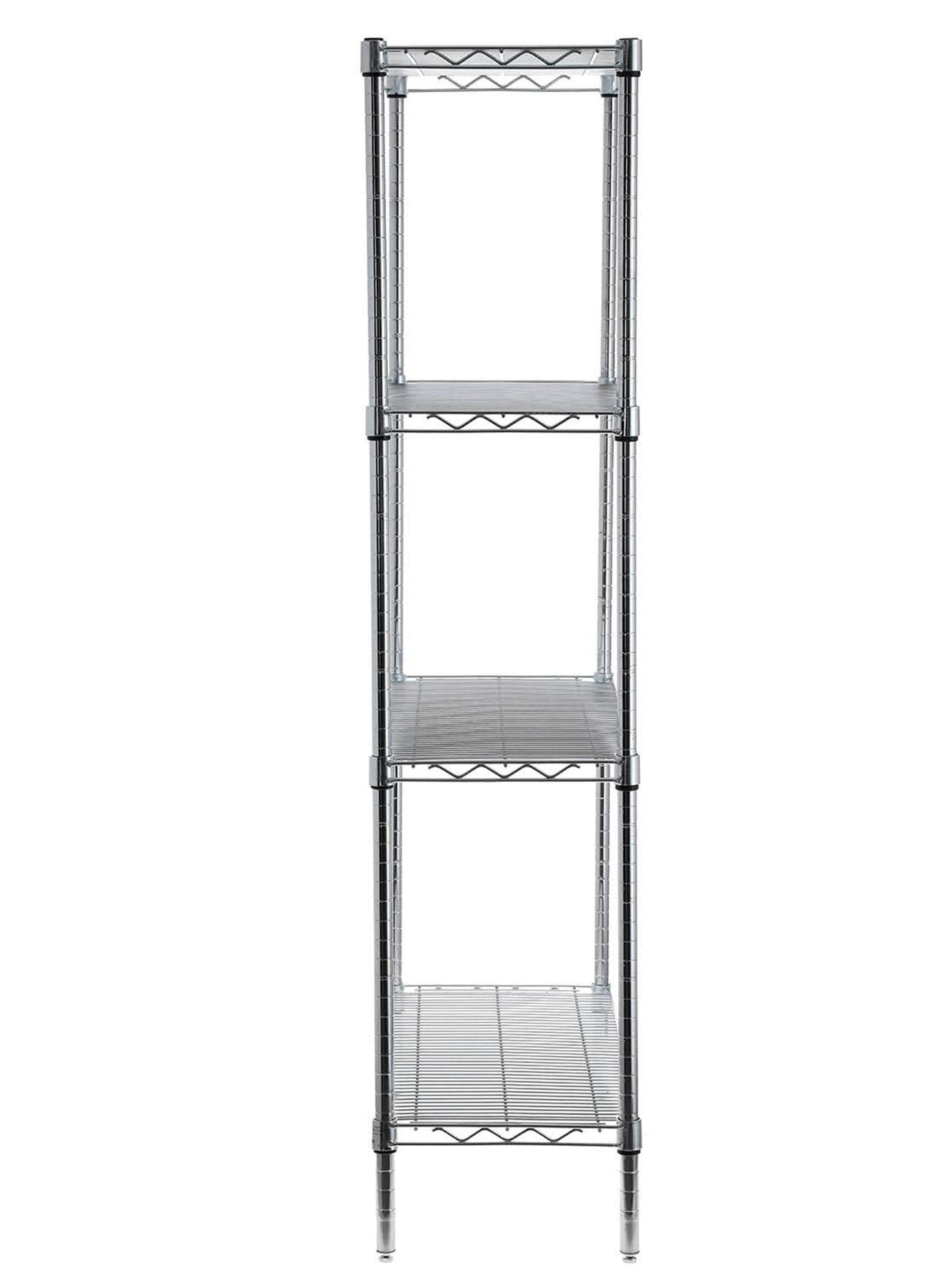Estante Acero Cromado 36 x 91 x 160 cm 4 Repisas-2