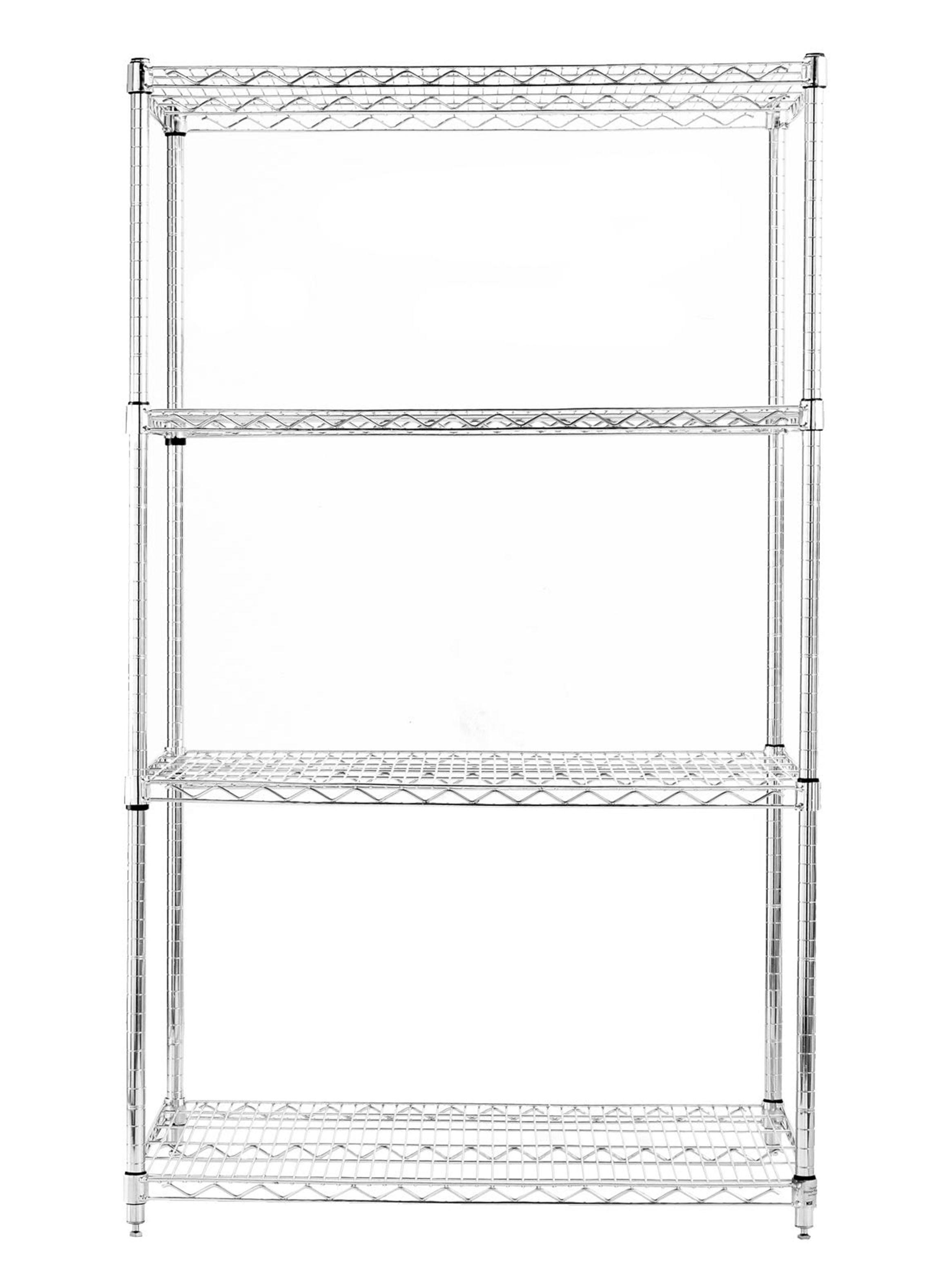 Estante Acero Cromado 61 x 91 x 160 cm 4 Repisas-1