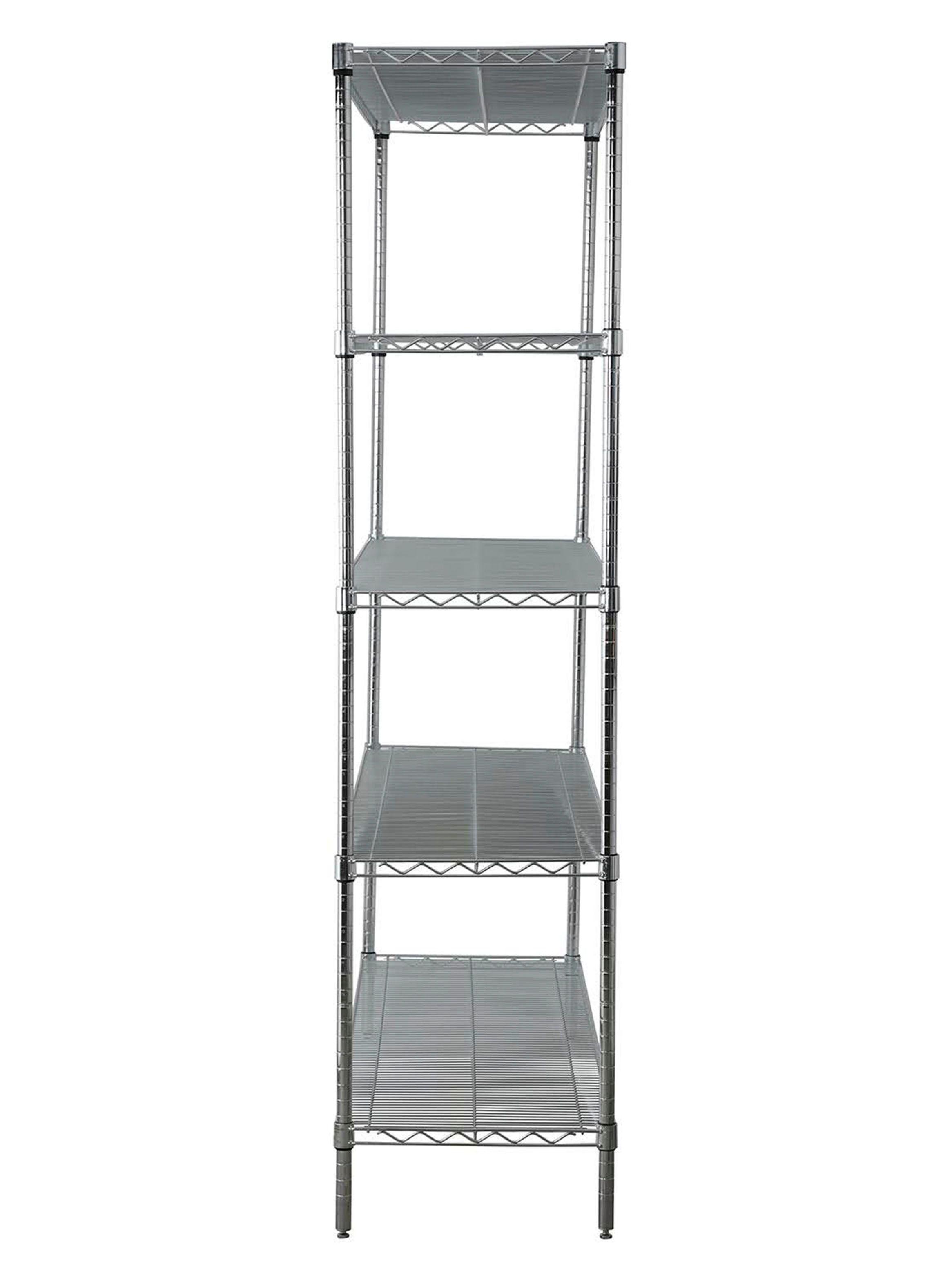 Estante Acero Cromado 46 x 152 x 188 cm 5 Repisas-2