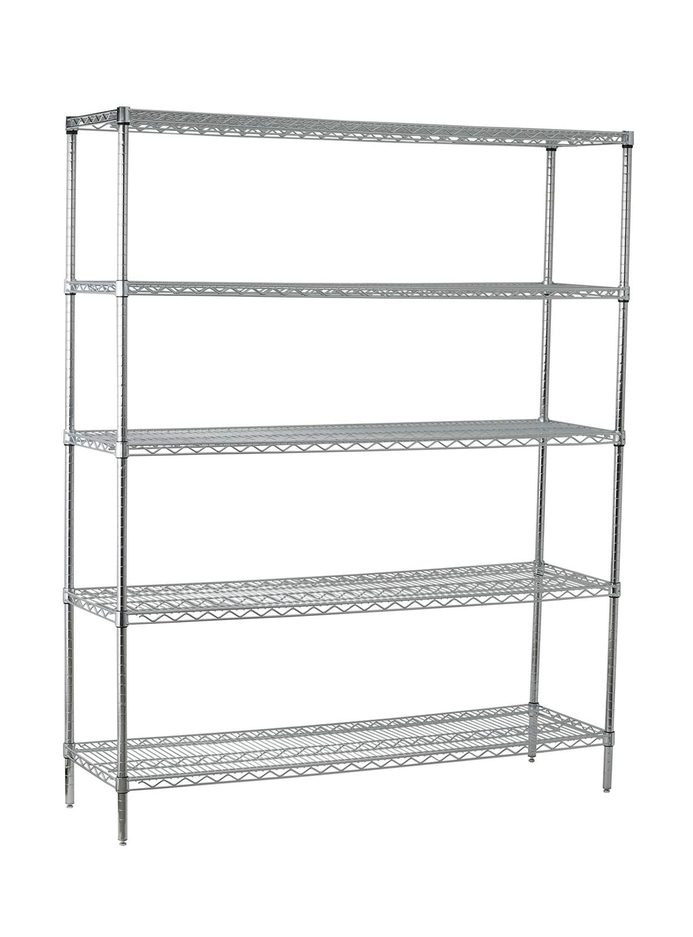 Estante Acero Cromado 46 x 152 x 188 cm 5 Repisas-0