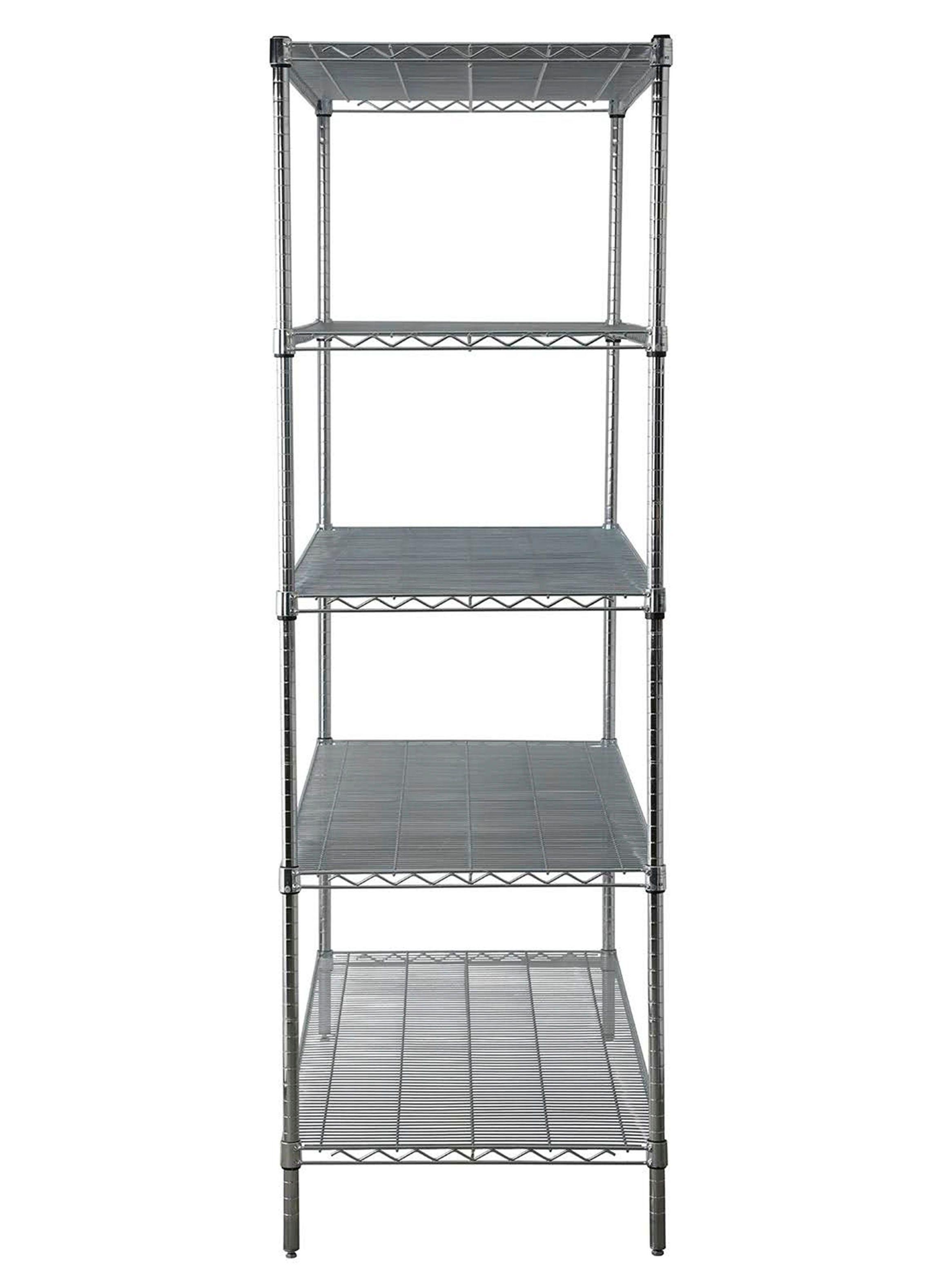 Estante Acero Cromado 61 x 152 x 188 cm 5 Repisas-2
