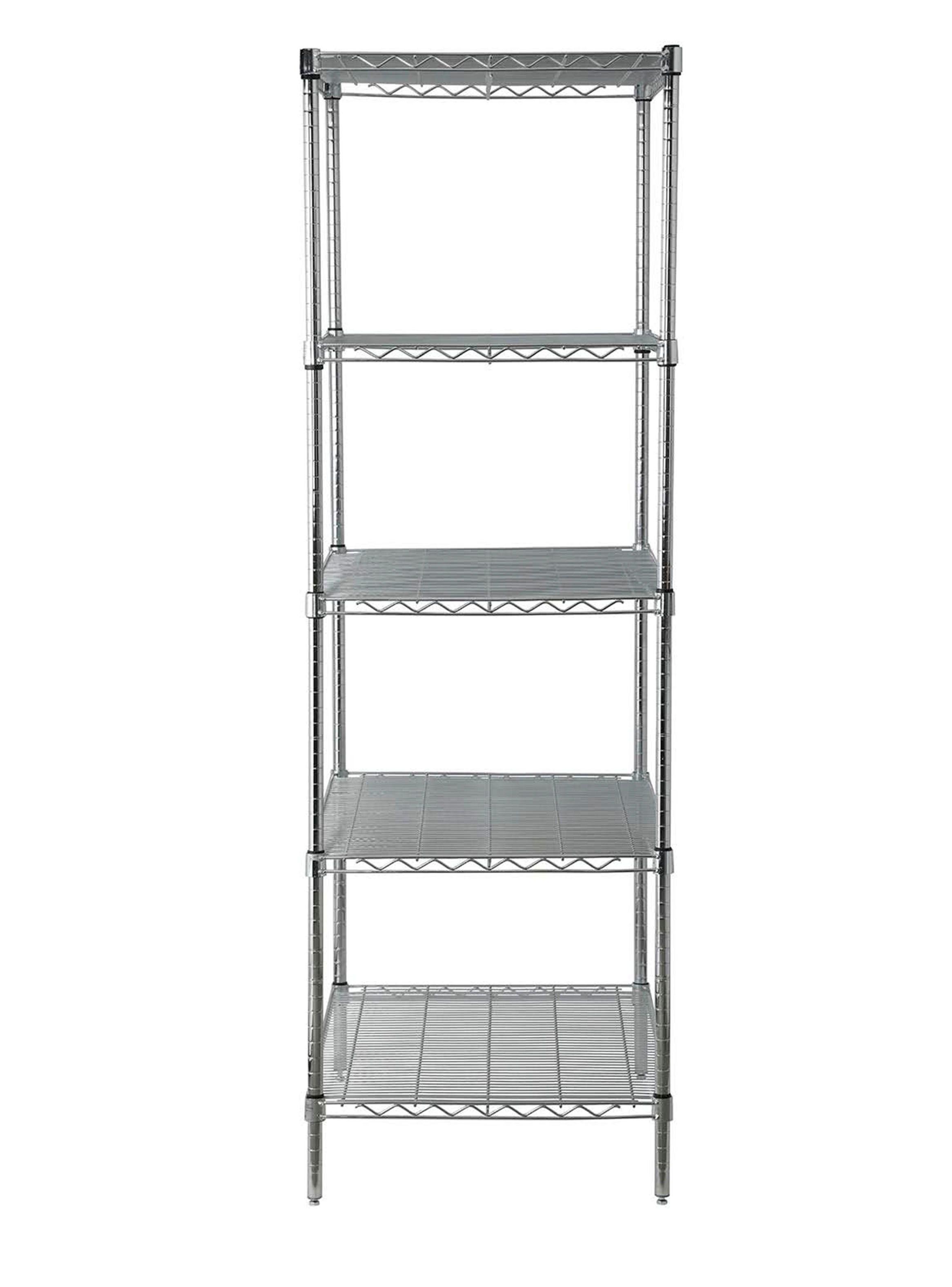 Estante Acero Cromado 61 x 91 x 188 cm 5 Repisas-2