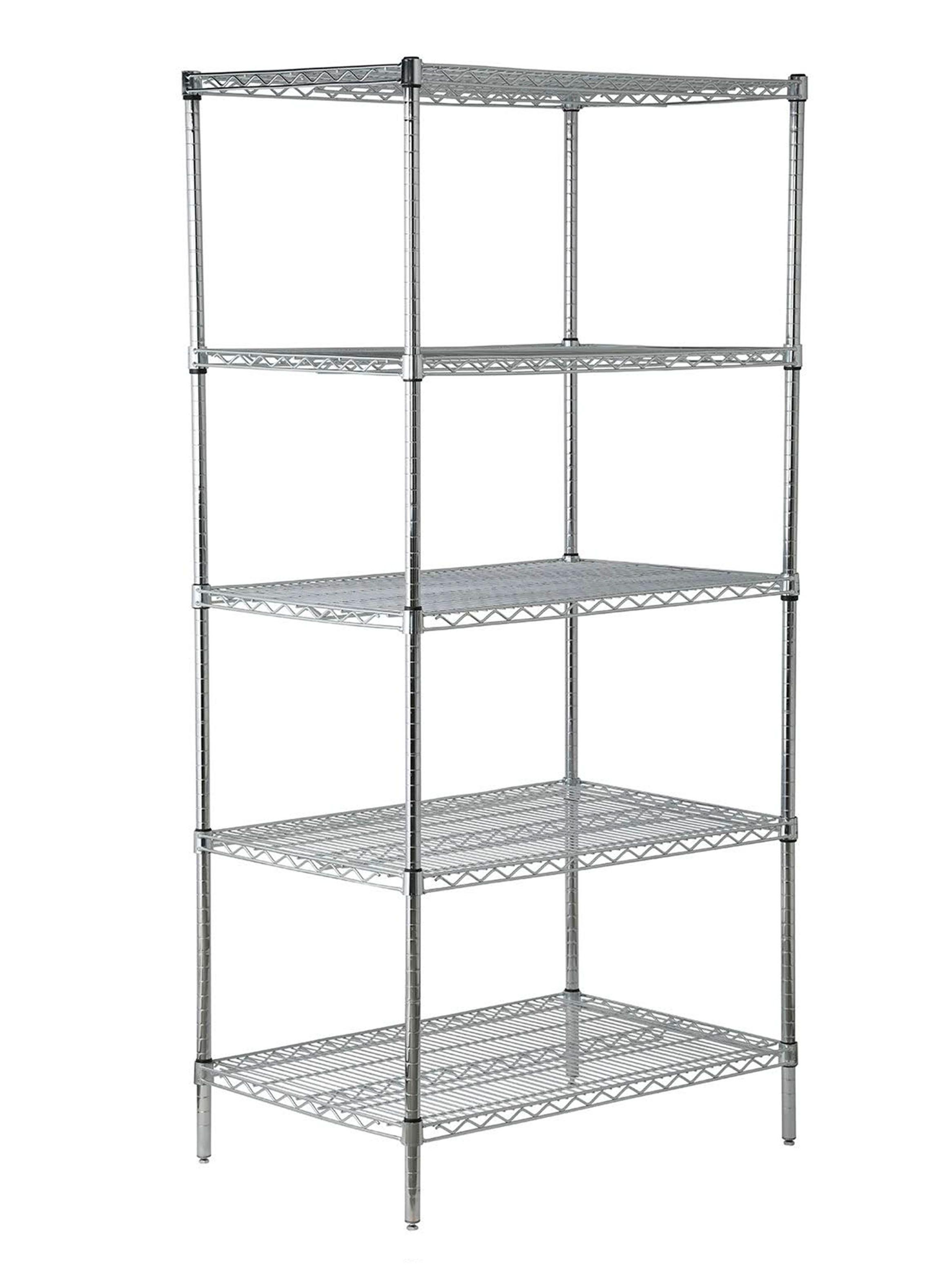 Estante Acero Cromado 61 x 91 x 188 cm 5 Repisas-0