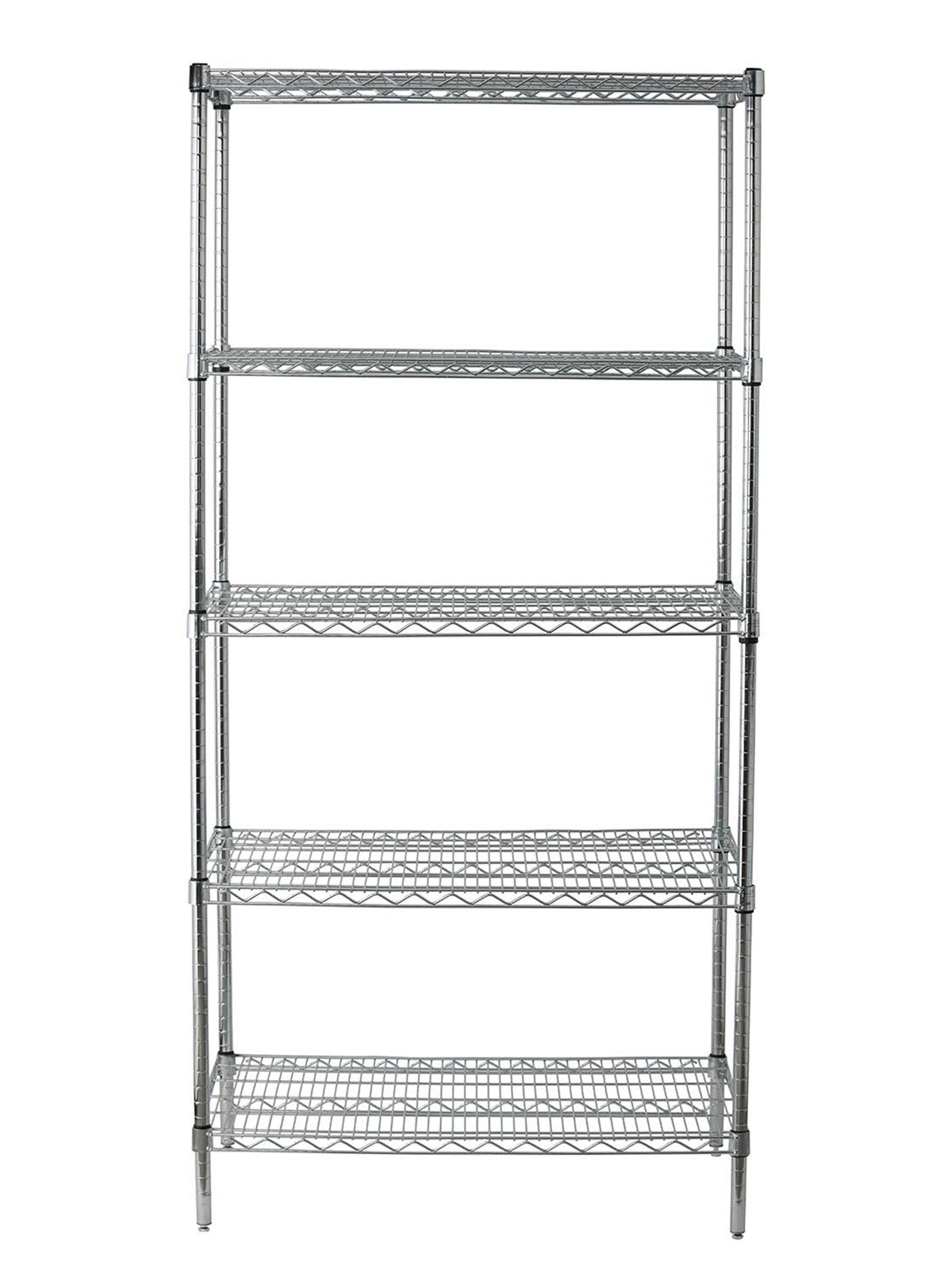 Estante Acero Cromado 61 x 91 x 188 cm 5 Repisas-1
