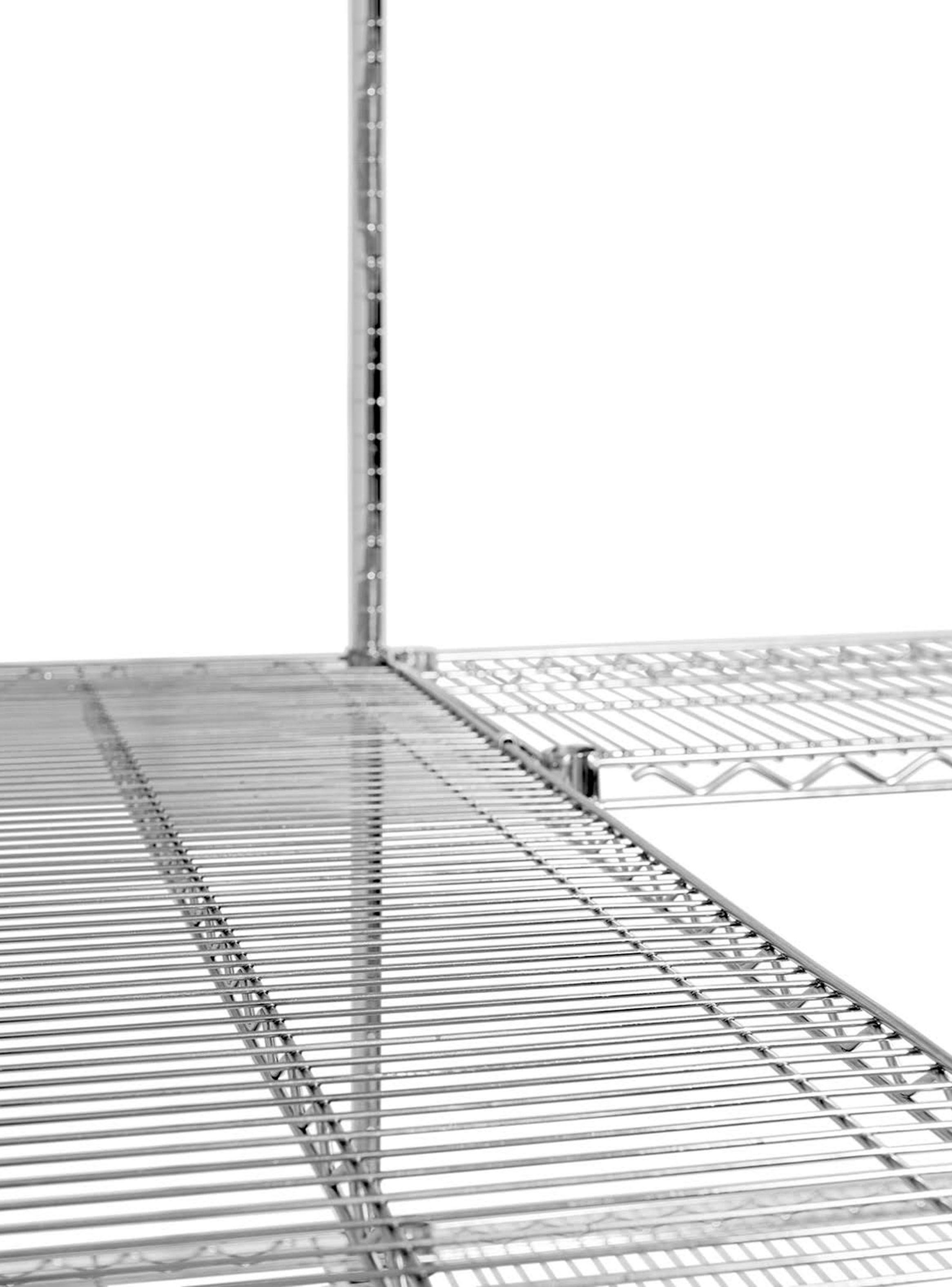 Estante Acero Cromado en L 152 x 137 x 160 cm 4 Repisas-2