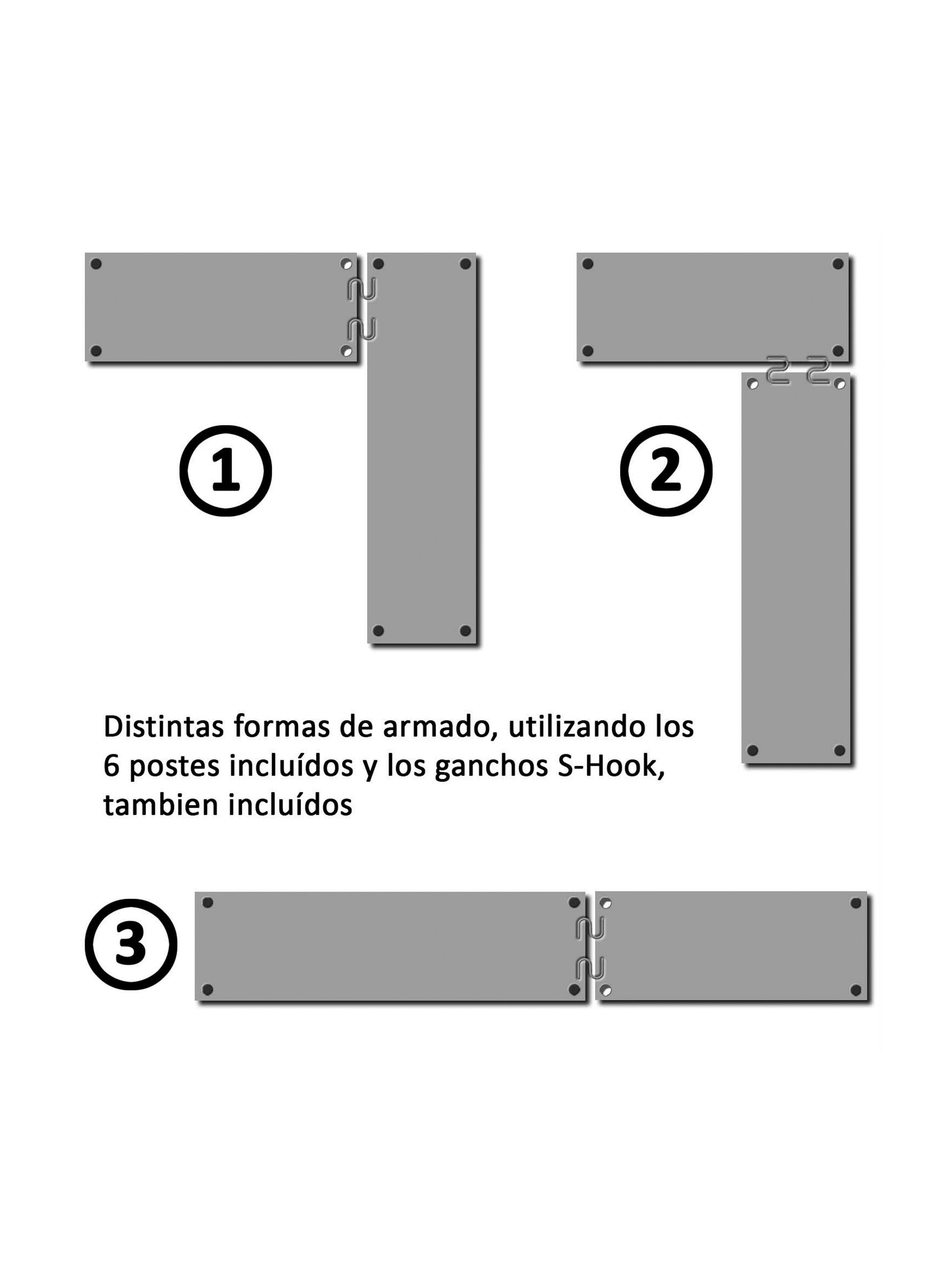 Estante Acero Cromado en L 152 x 152 x 188 cm 5 Repisas-4