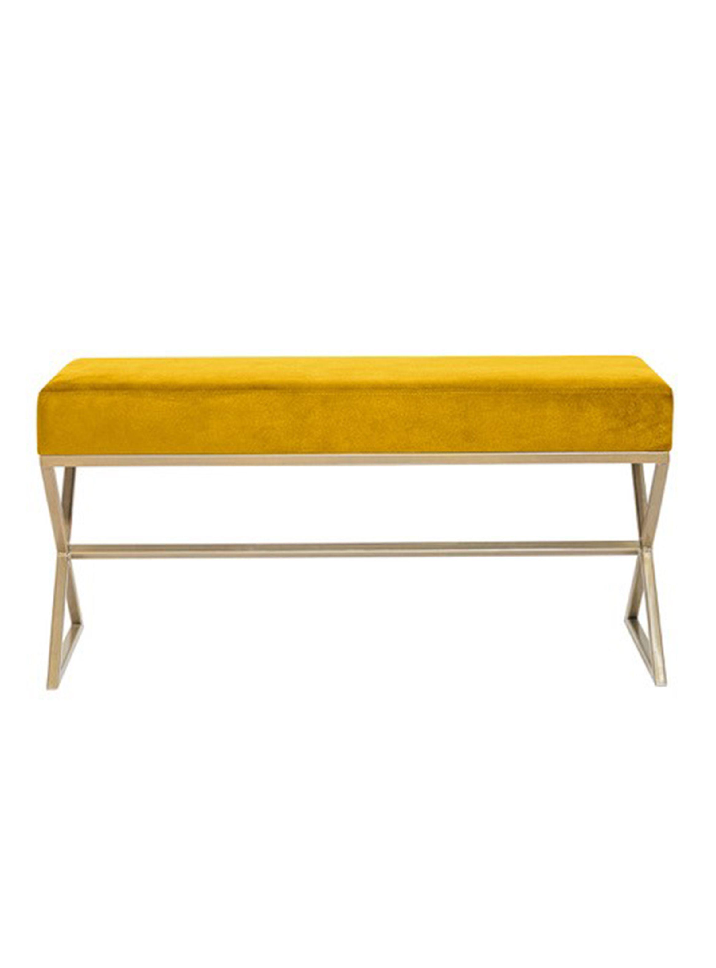 Banqueta Cairo Gold Felpa-0