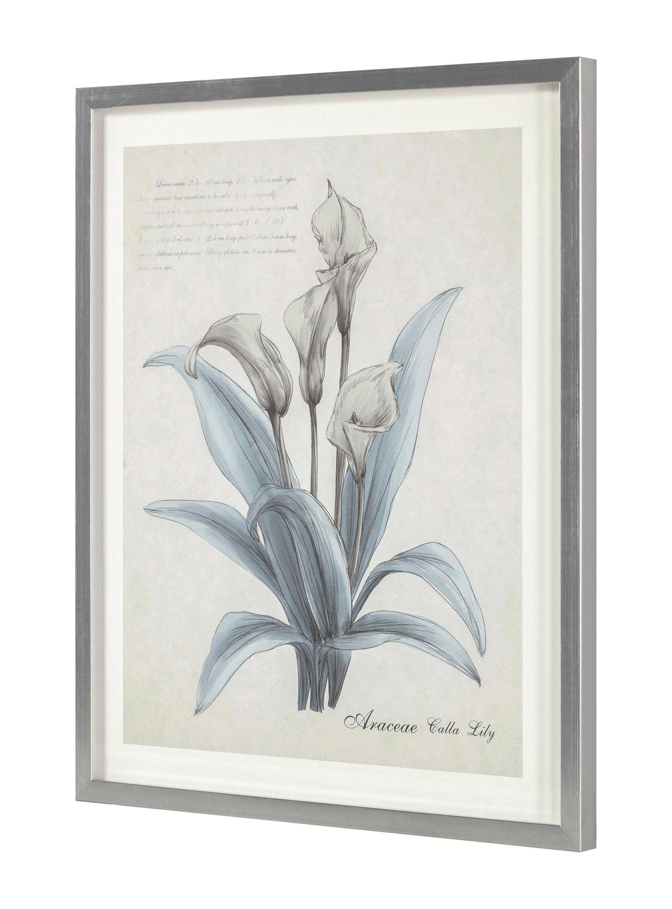 Cuadro Flor Plata 1 60 x 50 cm-1