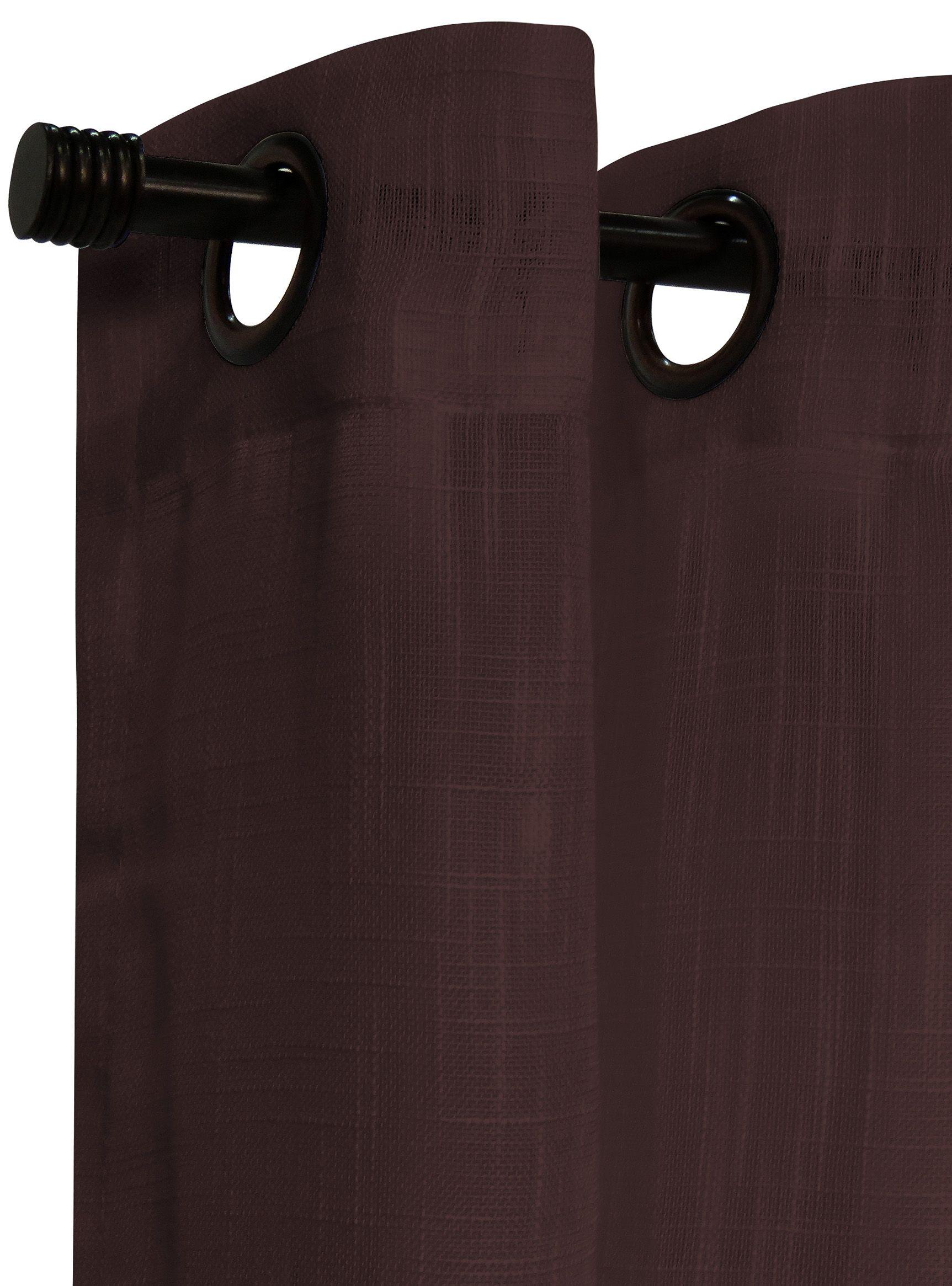 Set Idetex Cortinas Velo Lino 140 x 220 cm Café Idetex-1