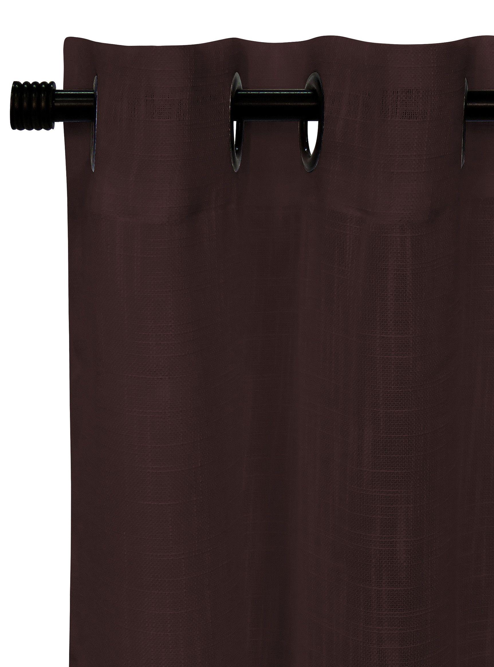 Set Idetex Cortinas Velo Lino 140 x 220 cm Café Idetex-0