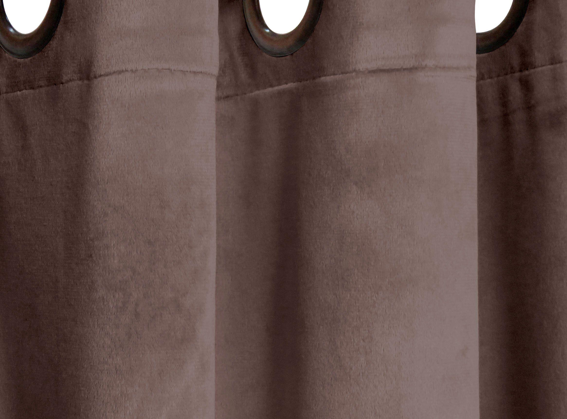 Set Idetex Cortinas Velvet Illusions Café Idetex-2