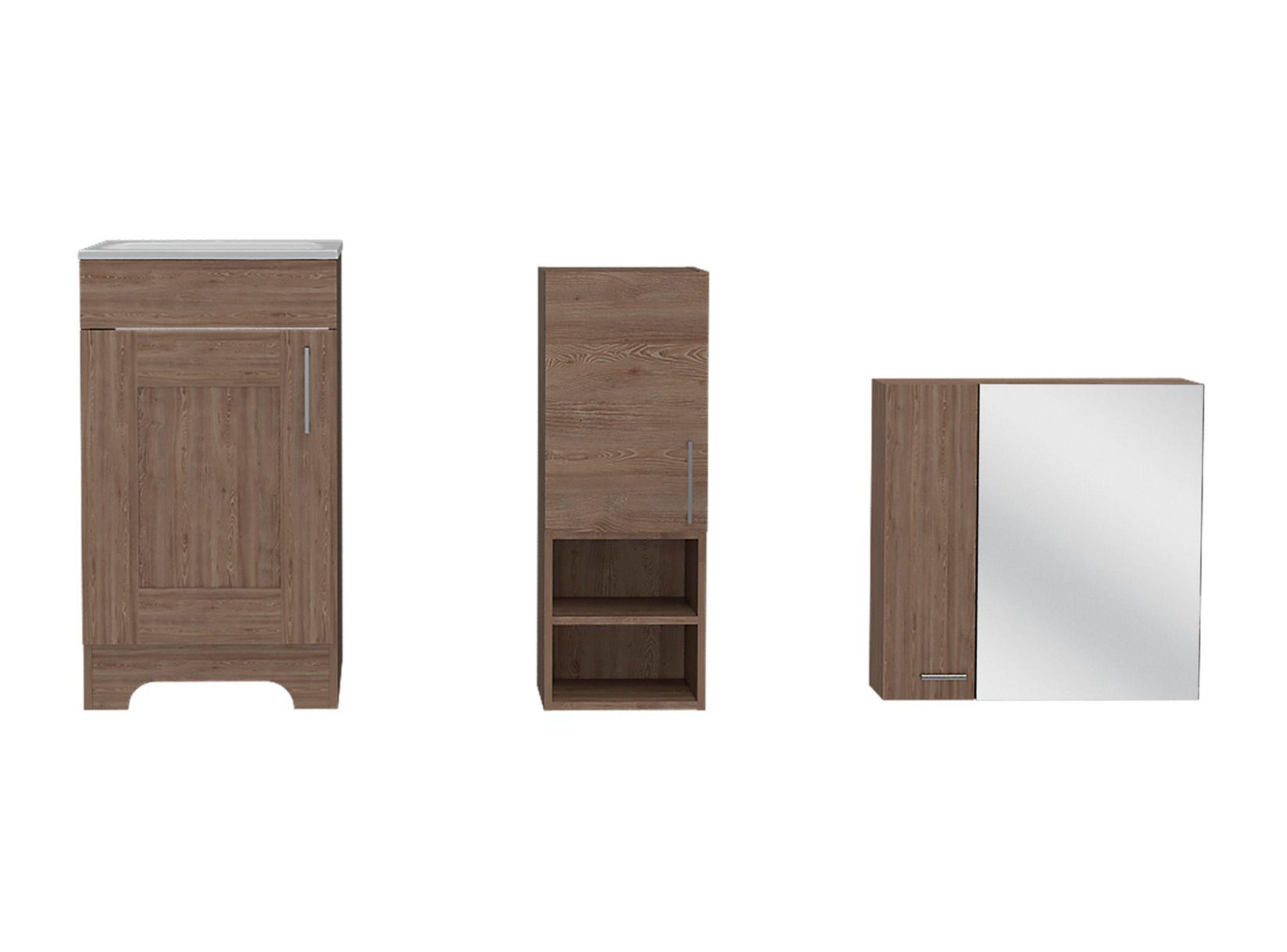 Muebles de Baño: Lavamanos + Muro + Botiquín TuHome-0