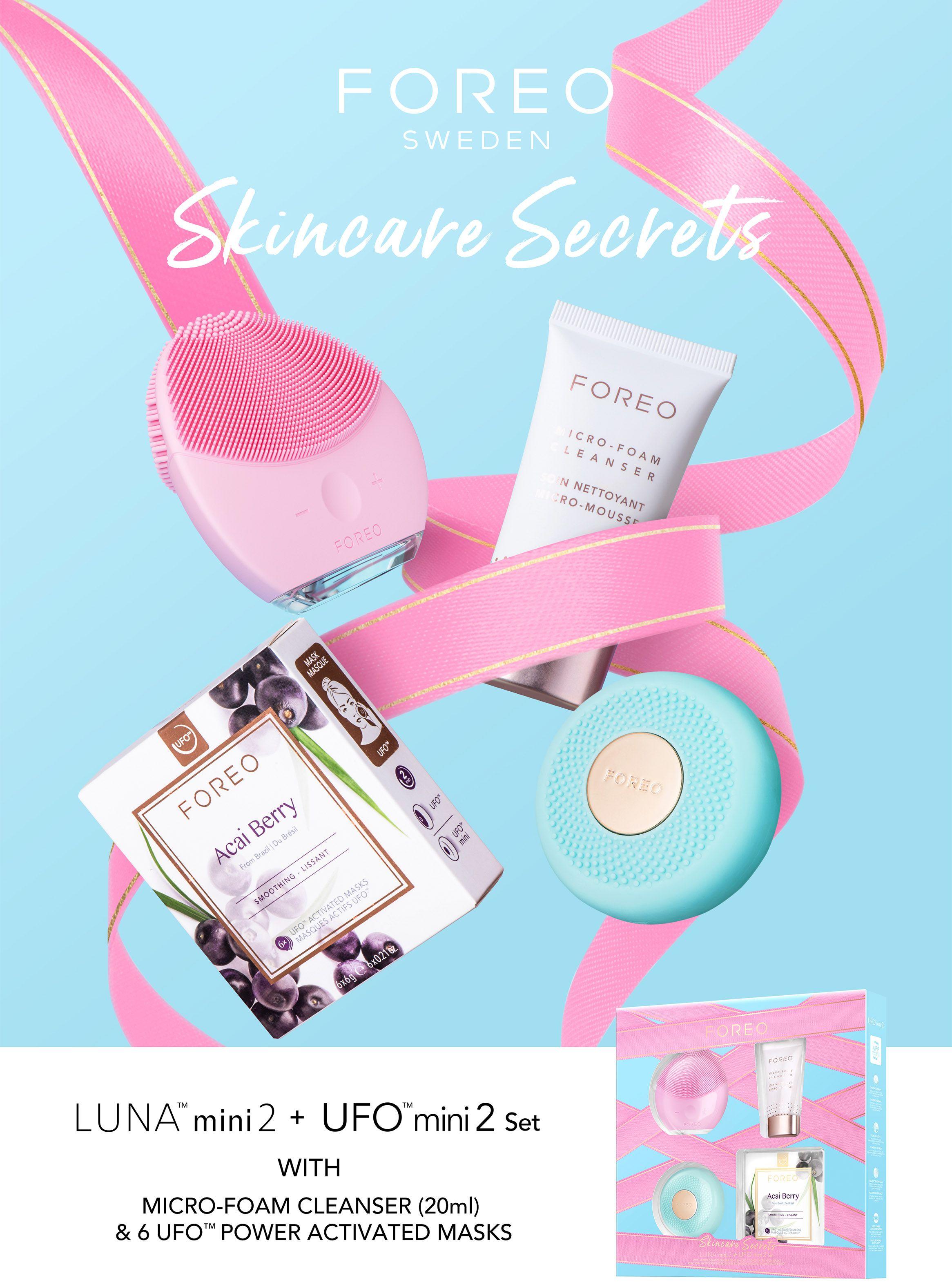 Set Luna mini 2 + UFO mini + Limpiador Micro-Foam 20 ml + 6 Mascarillas Activas UFO-2