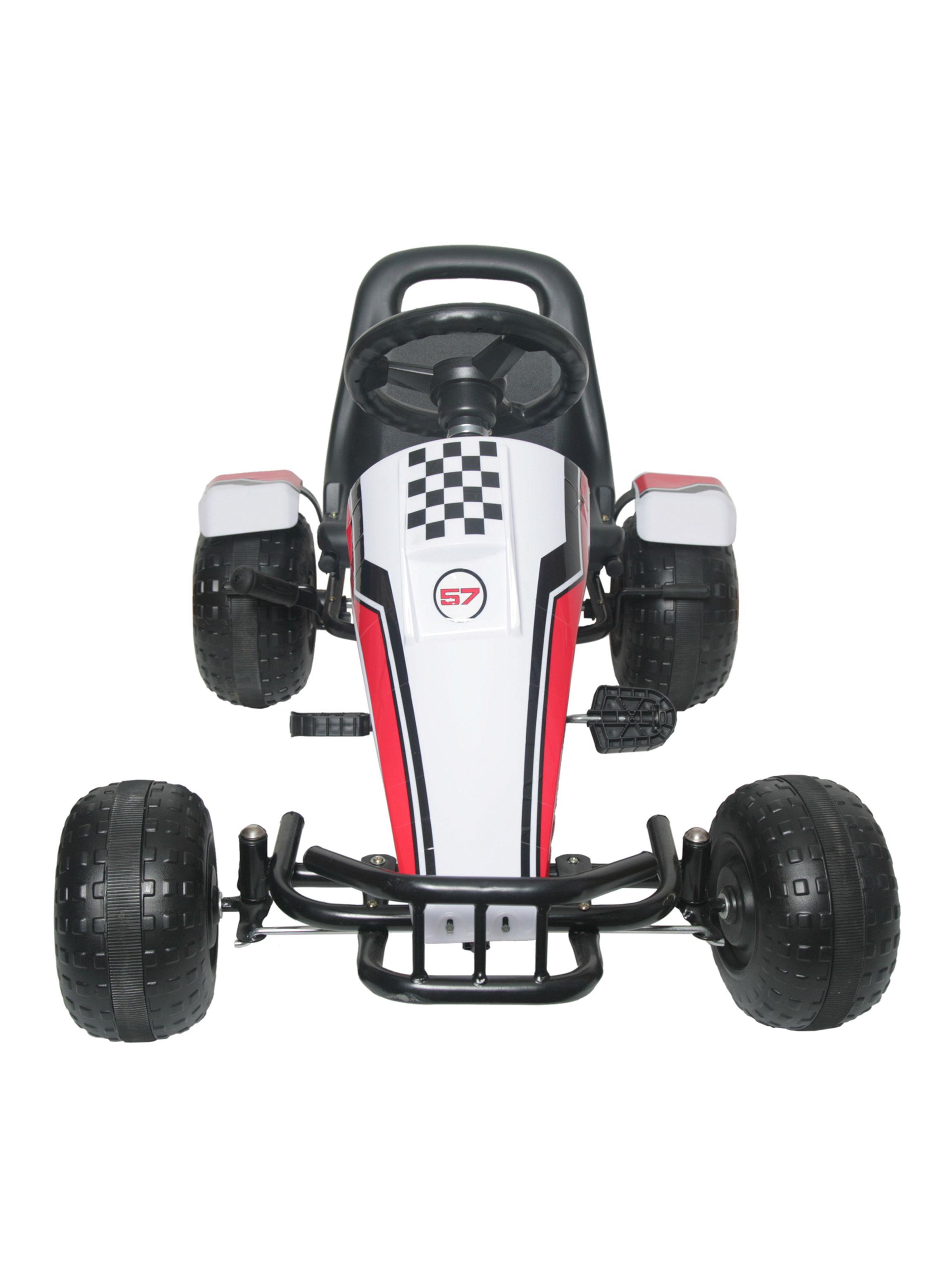 Auto a Pedal Go Kart Racing Blanco-3