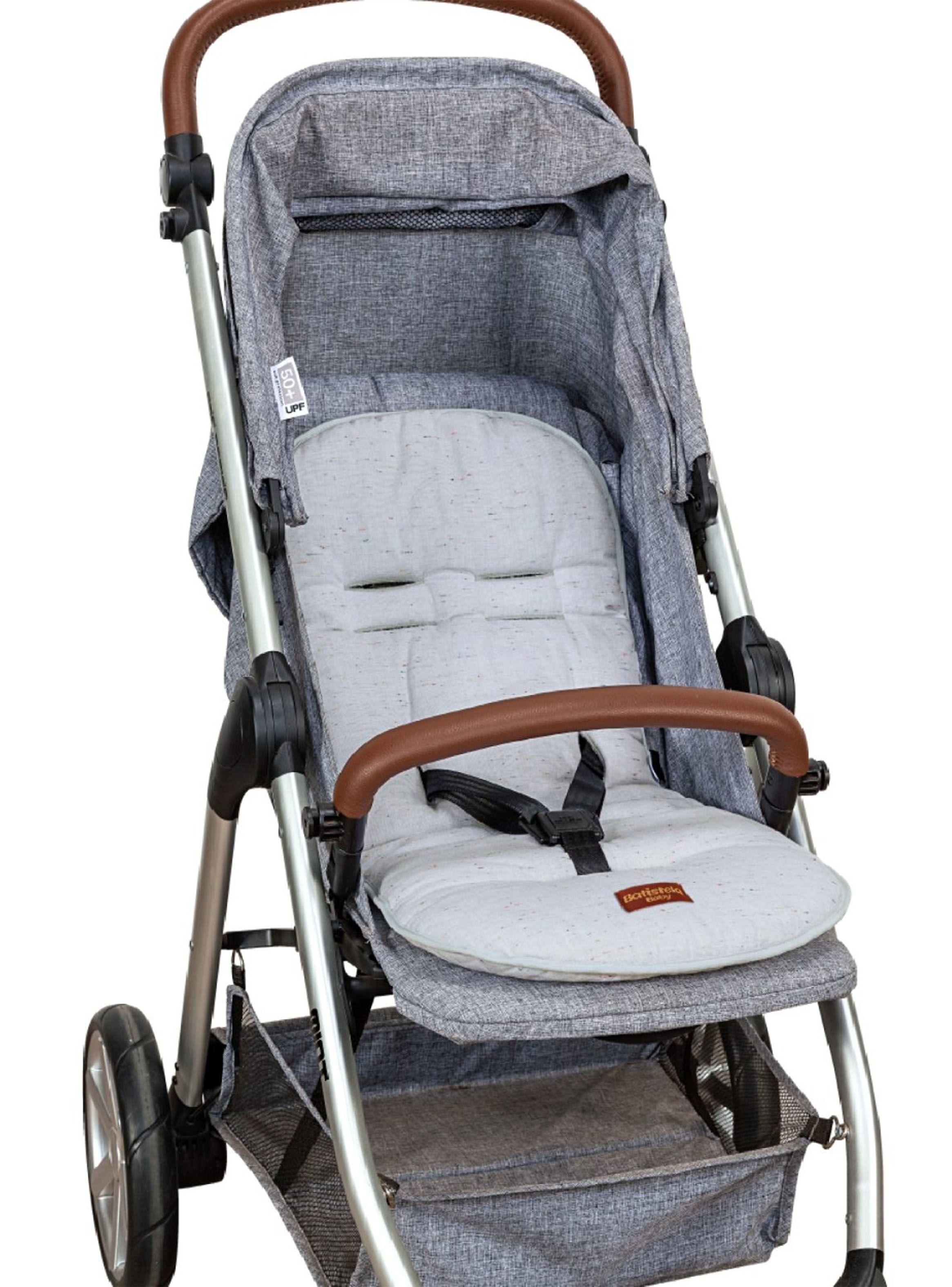 Cubre Coche Bebé Gris Algodón-4