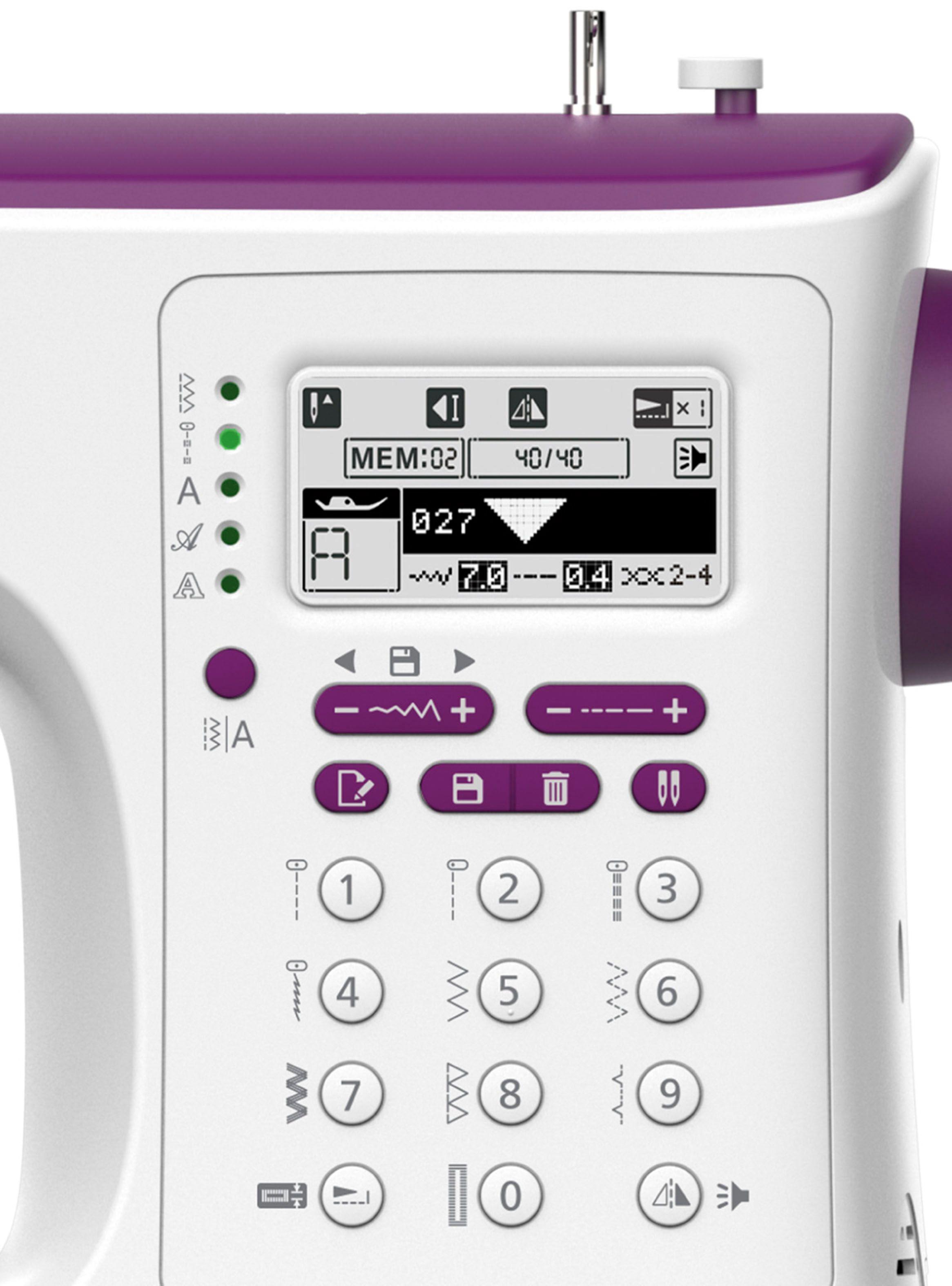 Máquina de Coser NC204D Morado y Blanco-3