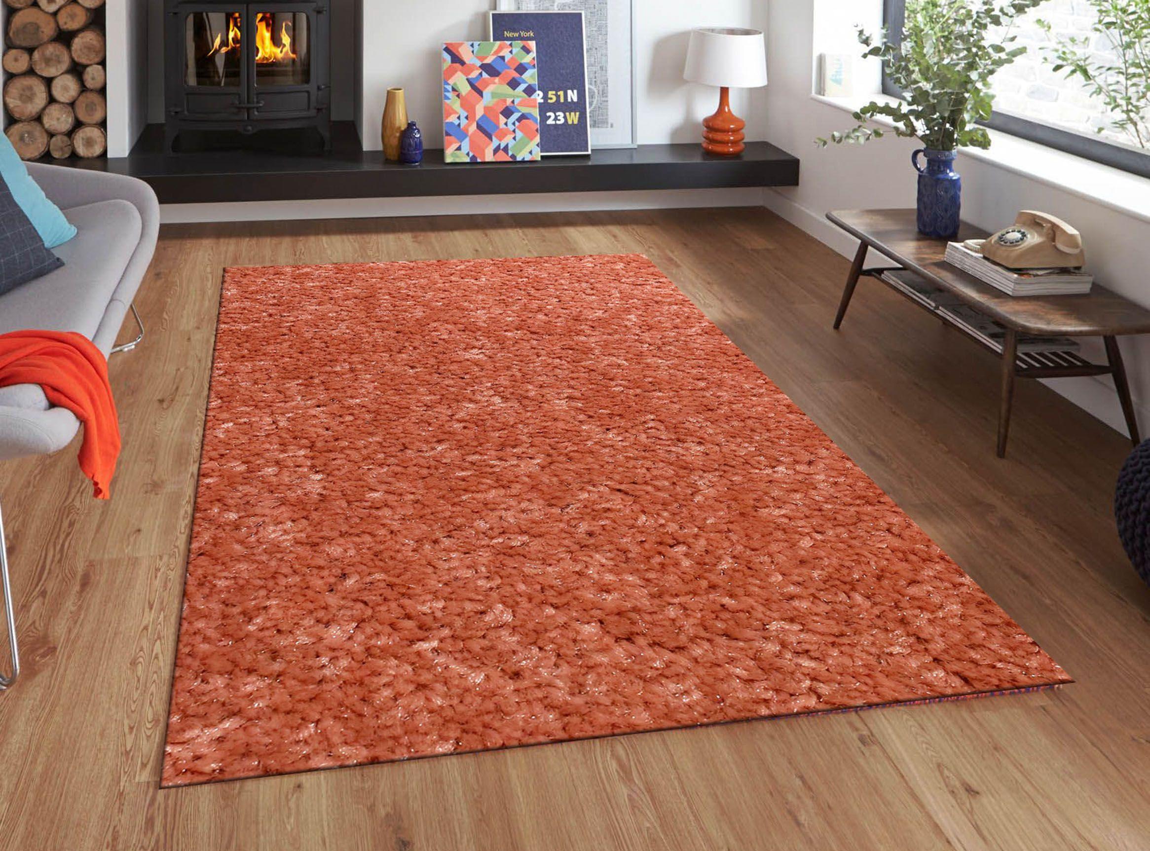 Alfombra Frise Lisa 150x200 cm Rosa-2