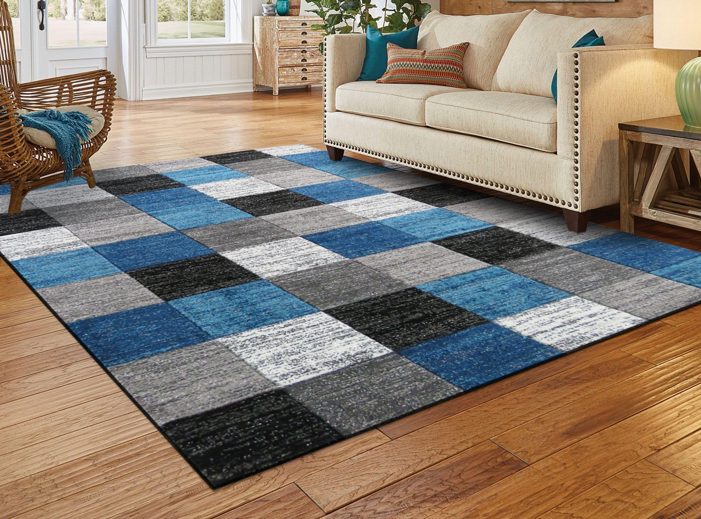 Alfombra Frise Carved Florida D4 150x200 cm Blue-2