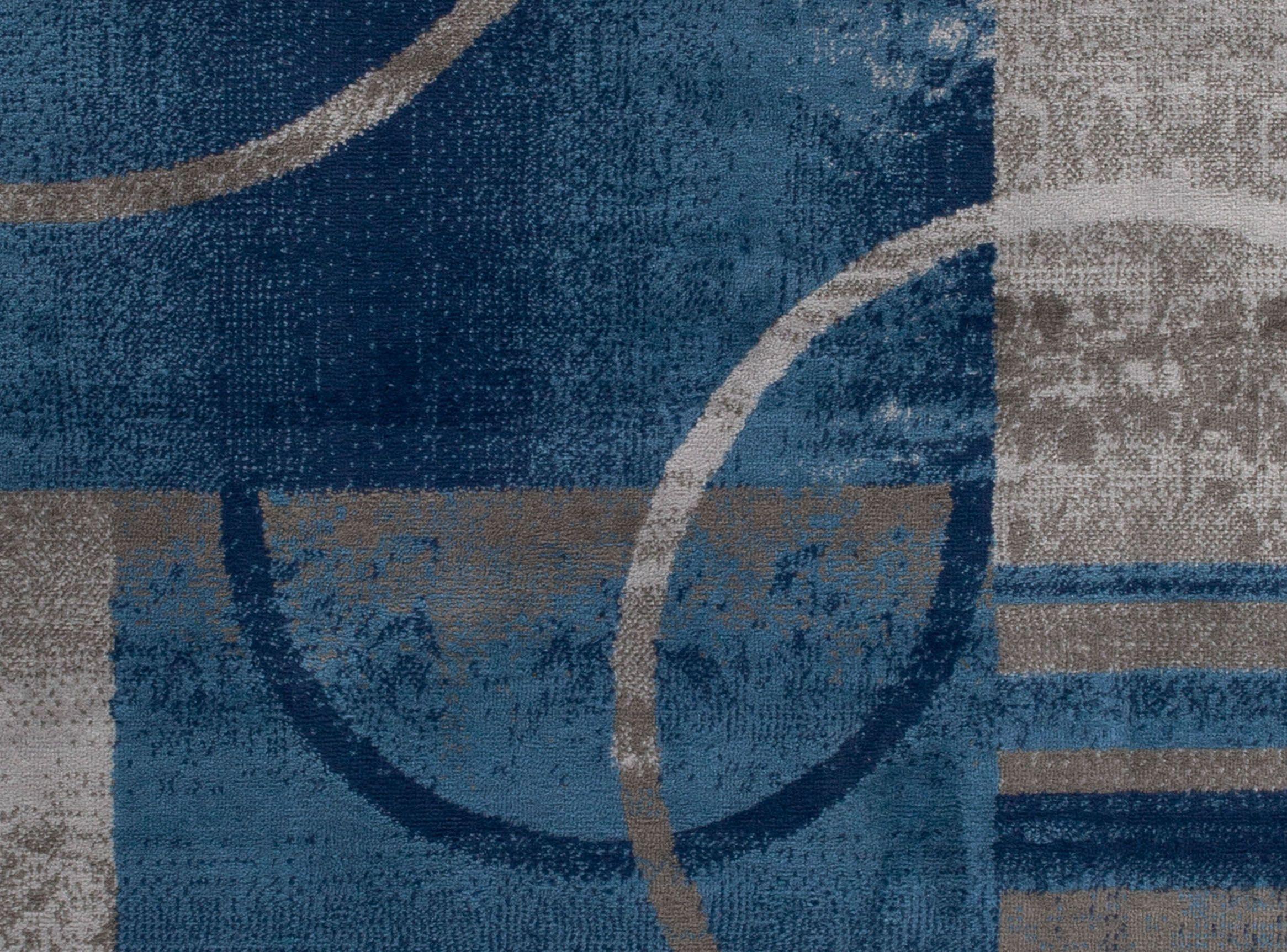 Bajada de Cama 80 x 120 cm Idetex Heatset Qatar Blue-1