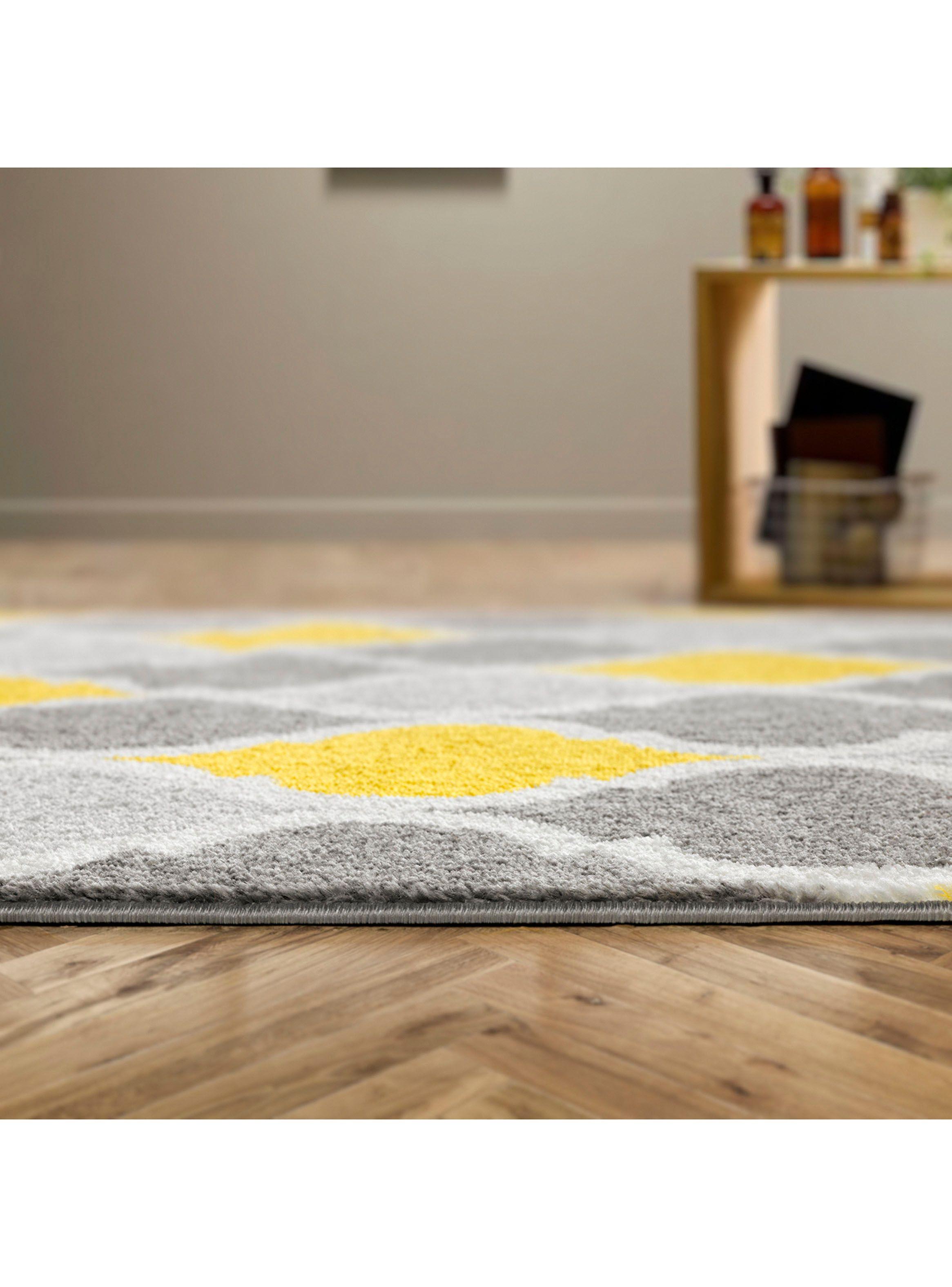 Alfombra 160 x 210 cm Florida D1 Amarilla-5