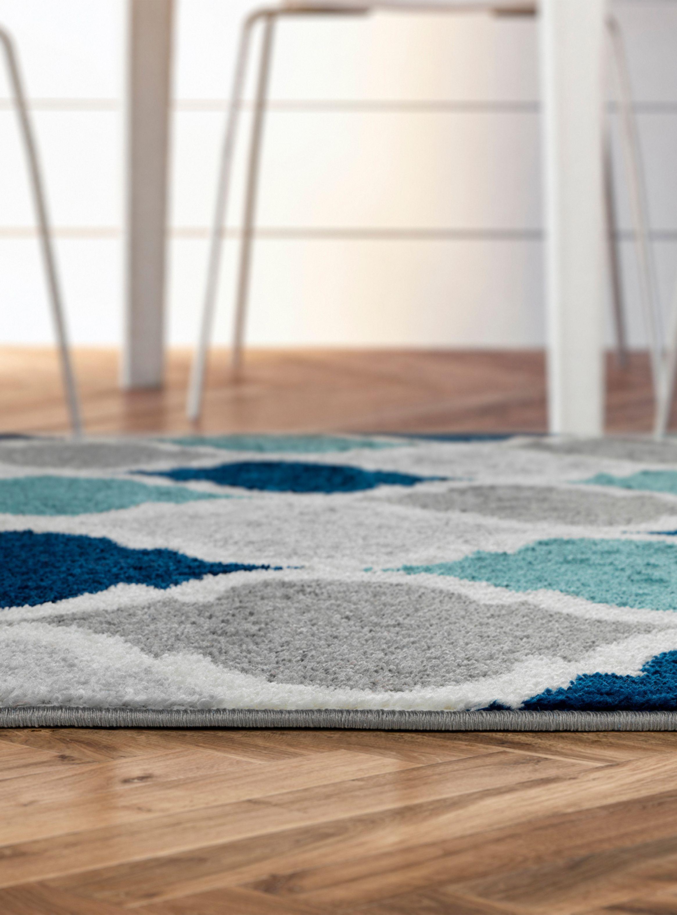 Alfombra de Pasillo 70 x 230 cm Modalfo Florida79 Turquesa-1
