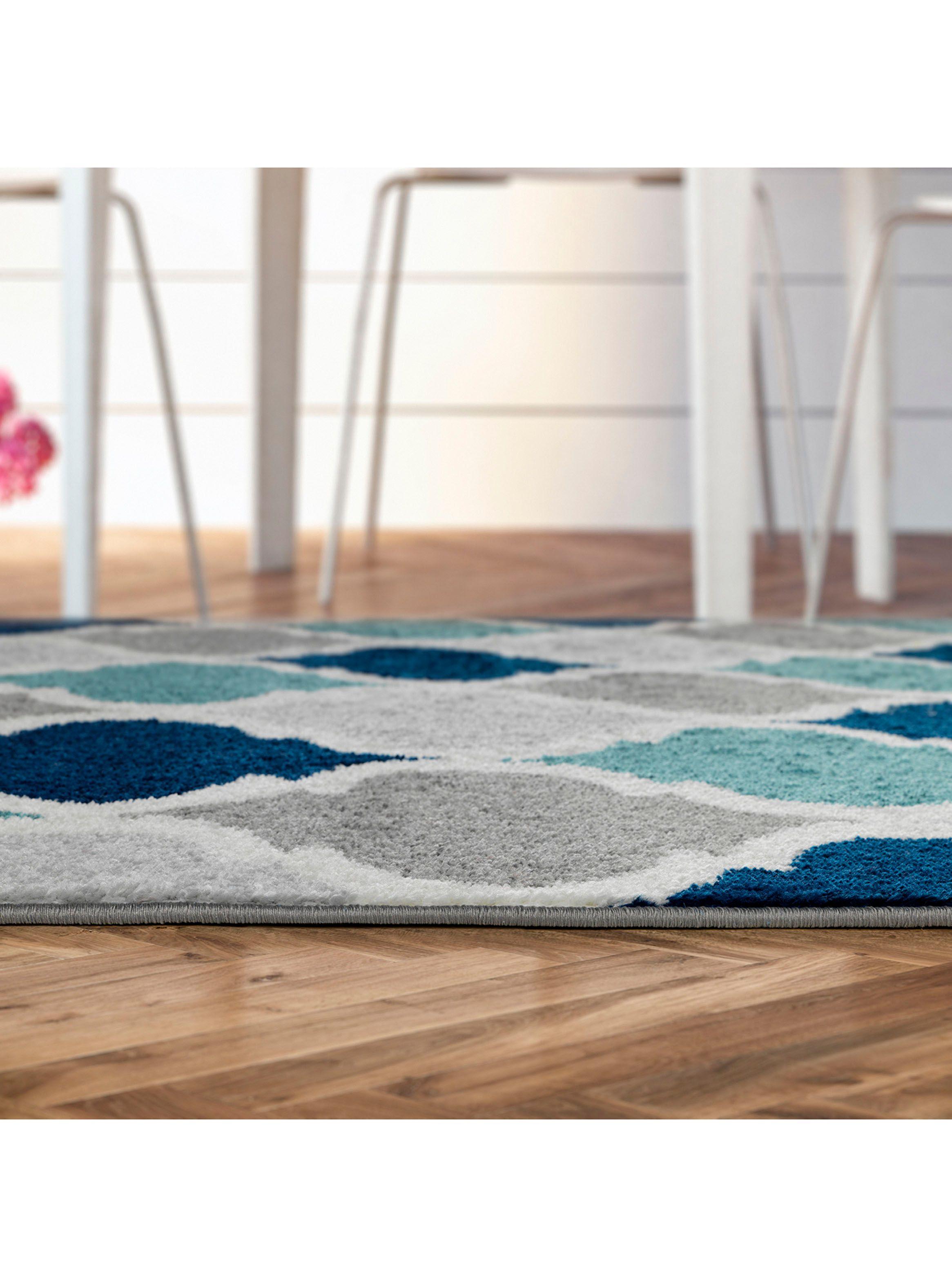 Alfombra 244 x 305 cm Florida Turquesa-5