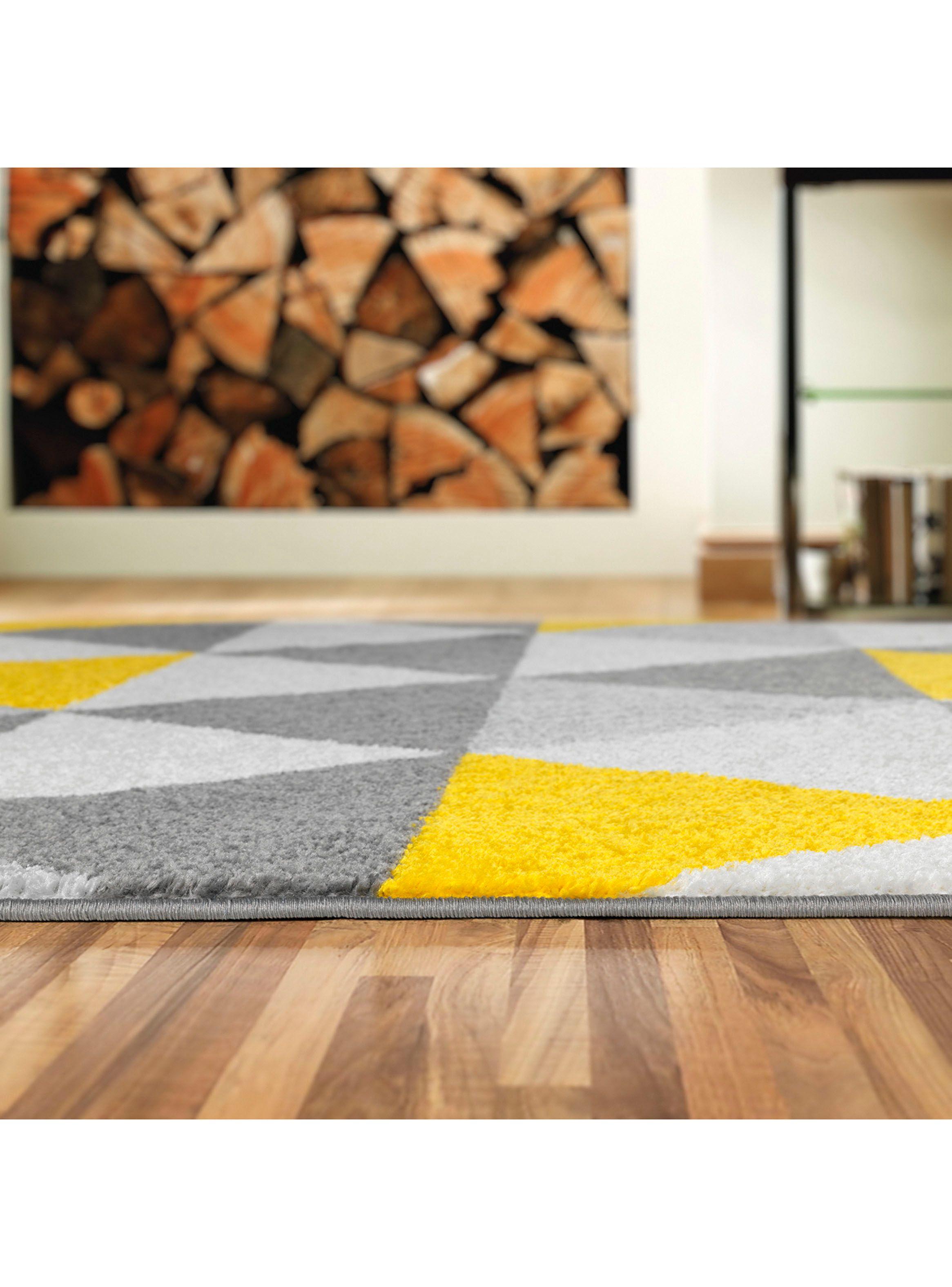 Alfombra 160 x 210 cm Modalfo Florida D2 Amarillo-5