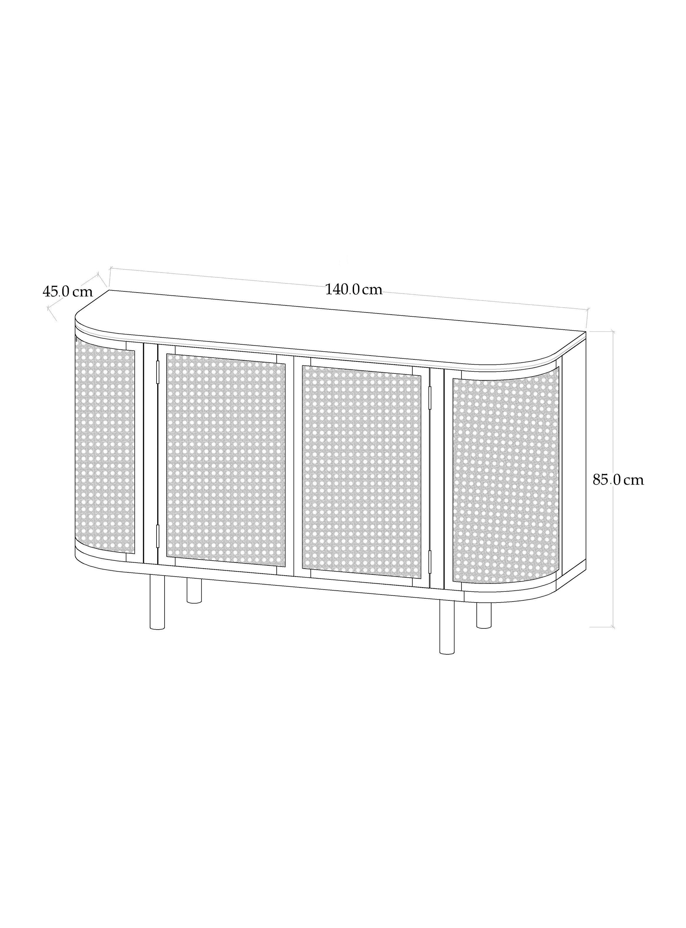 Buffet Sofisticado Rattan Natural-2