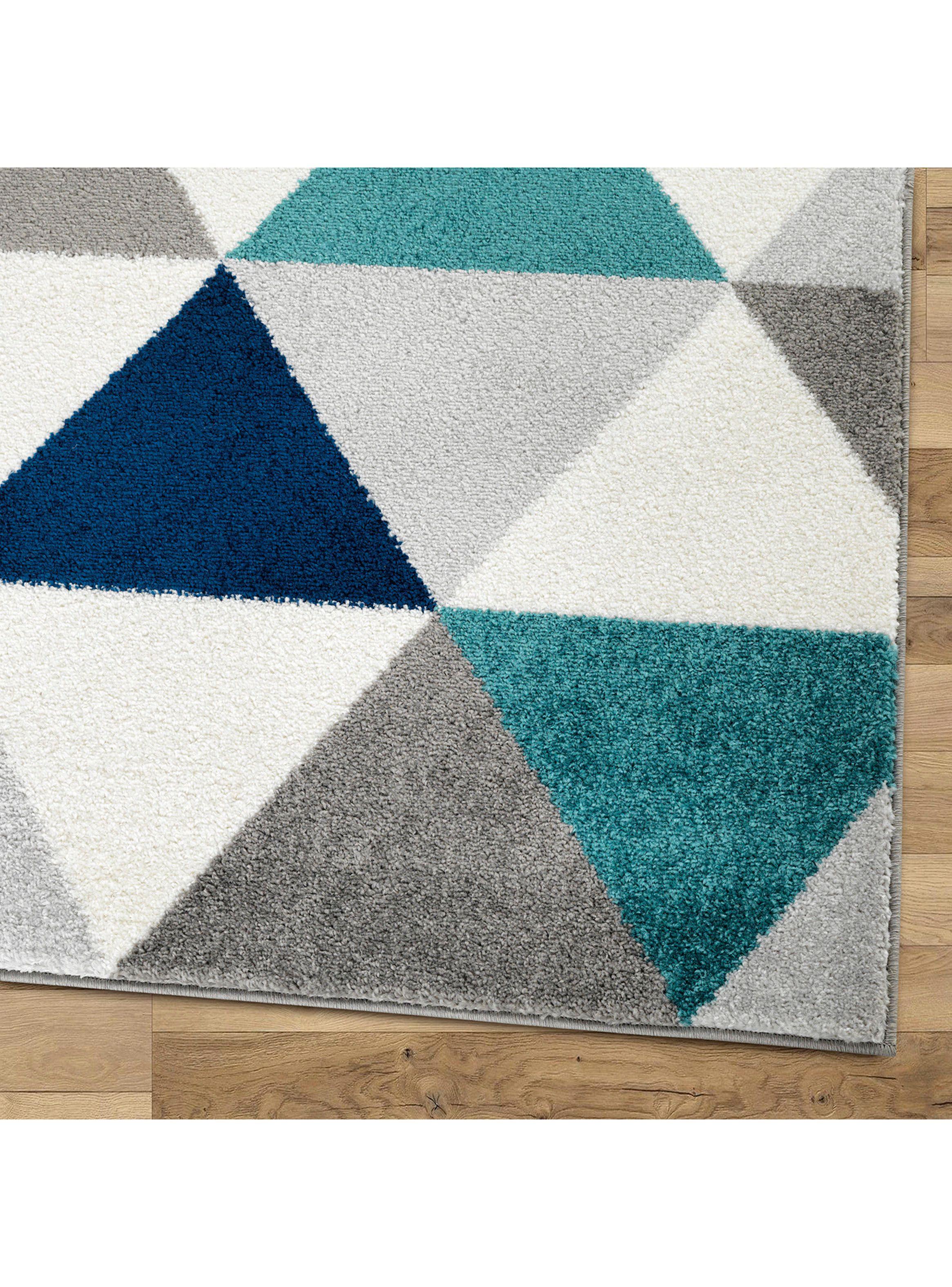 Alfombra 160 x 210 cm Modalfo Florida D2 Turquesa-4