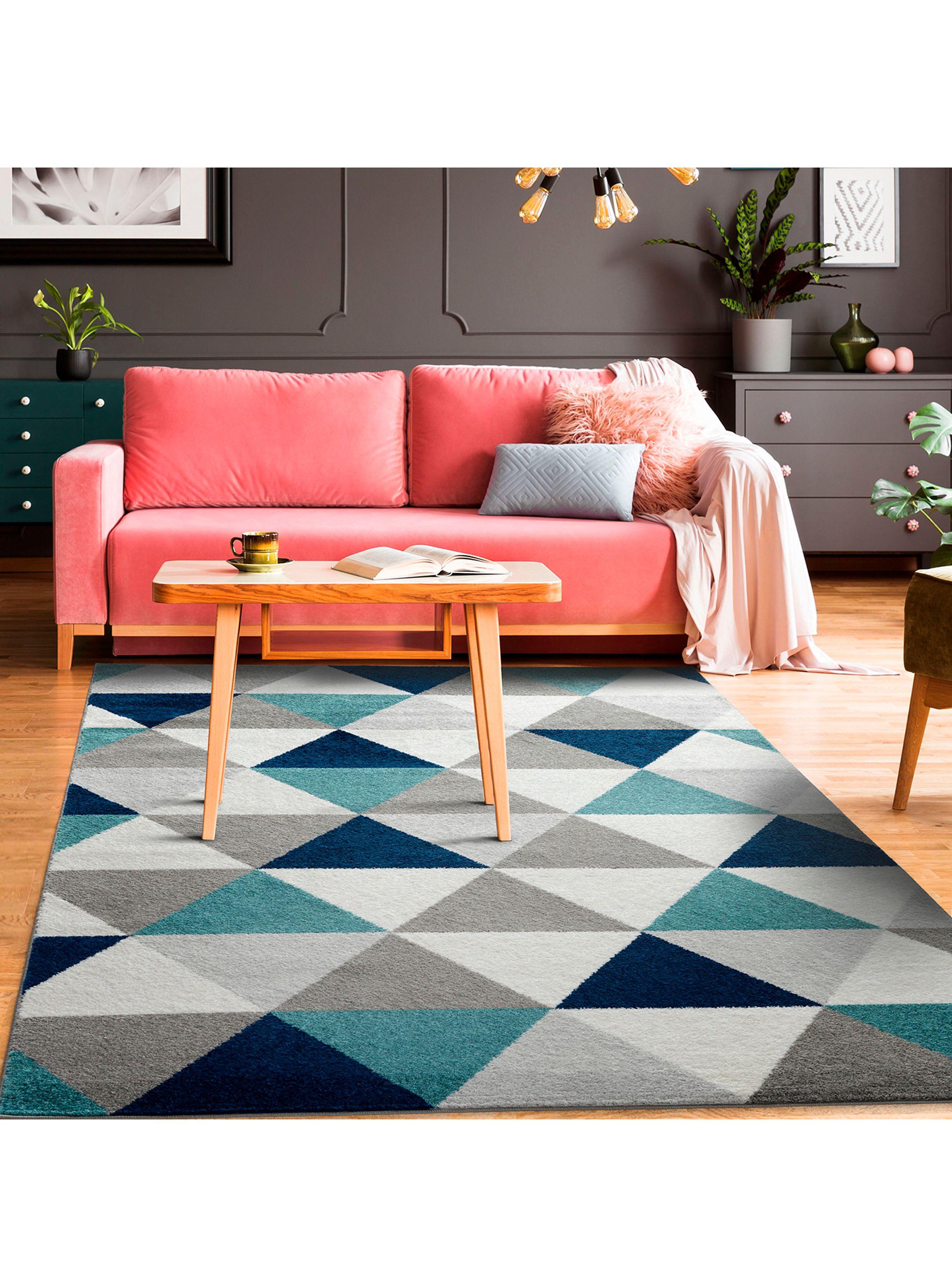 Alfombra 160 x 210 cm Modalfo Florida D2 Turquesa-1