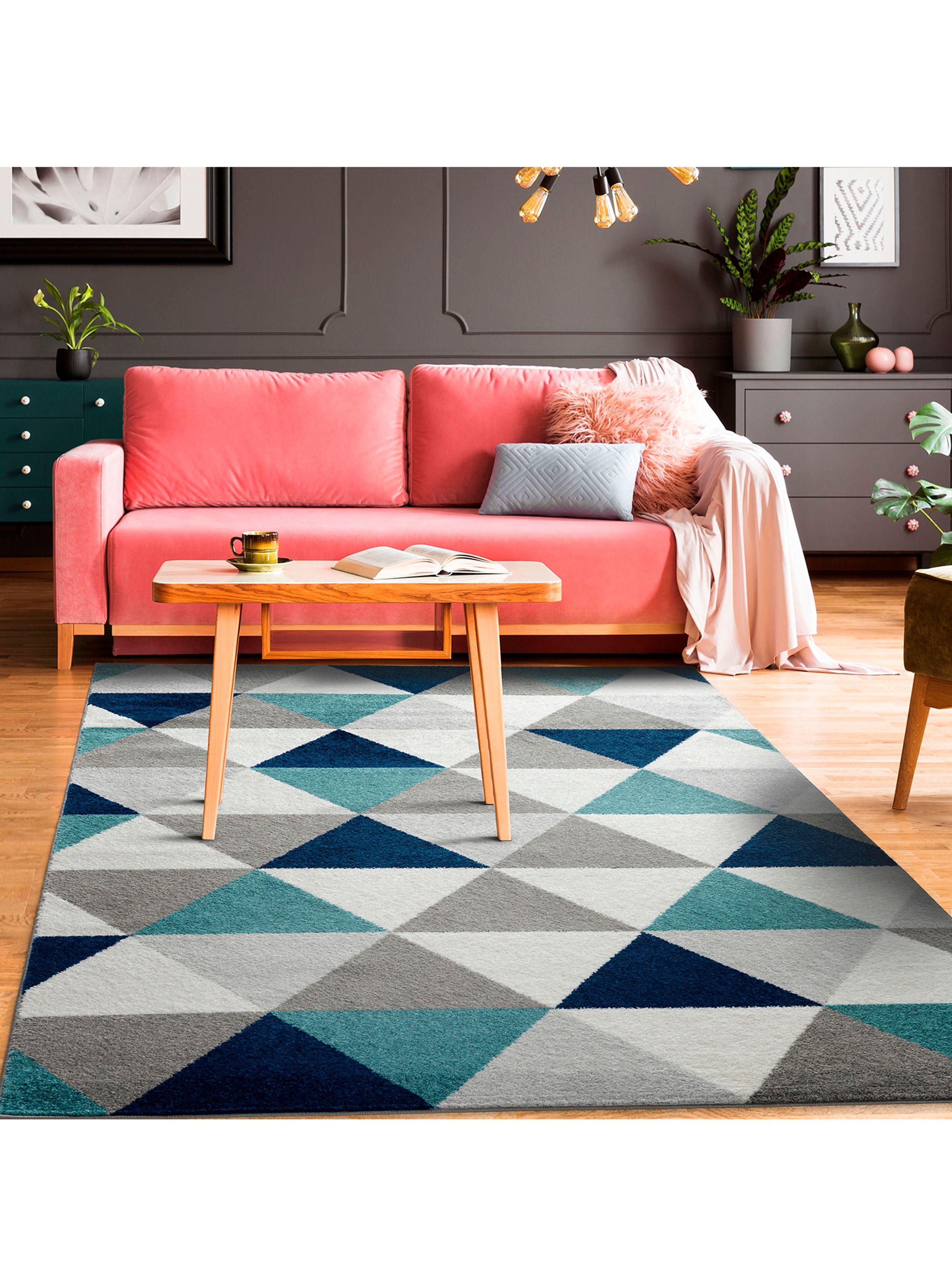 Alfombra Florida 244x305 cm Turquesa-1