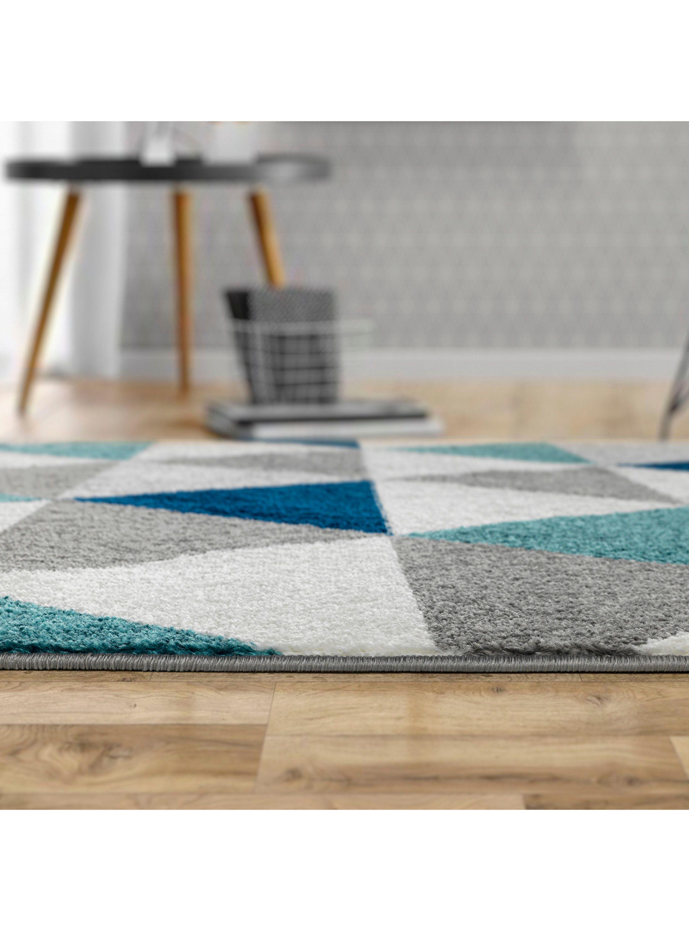 Alfombra Florida 244x305 cm Turquesa-5