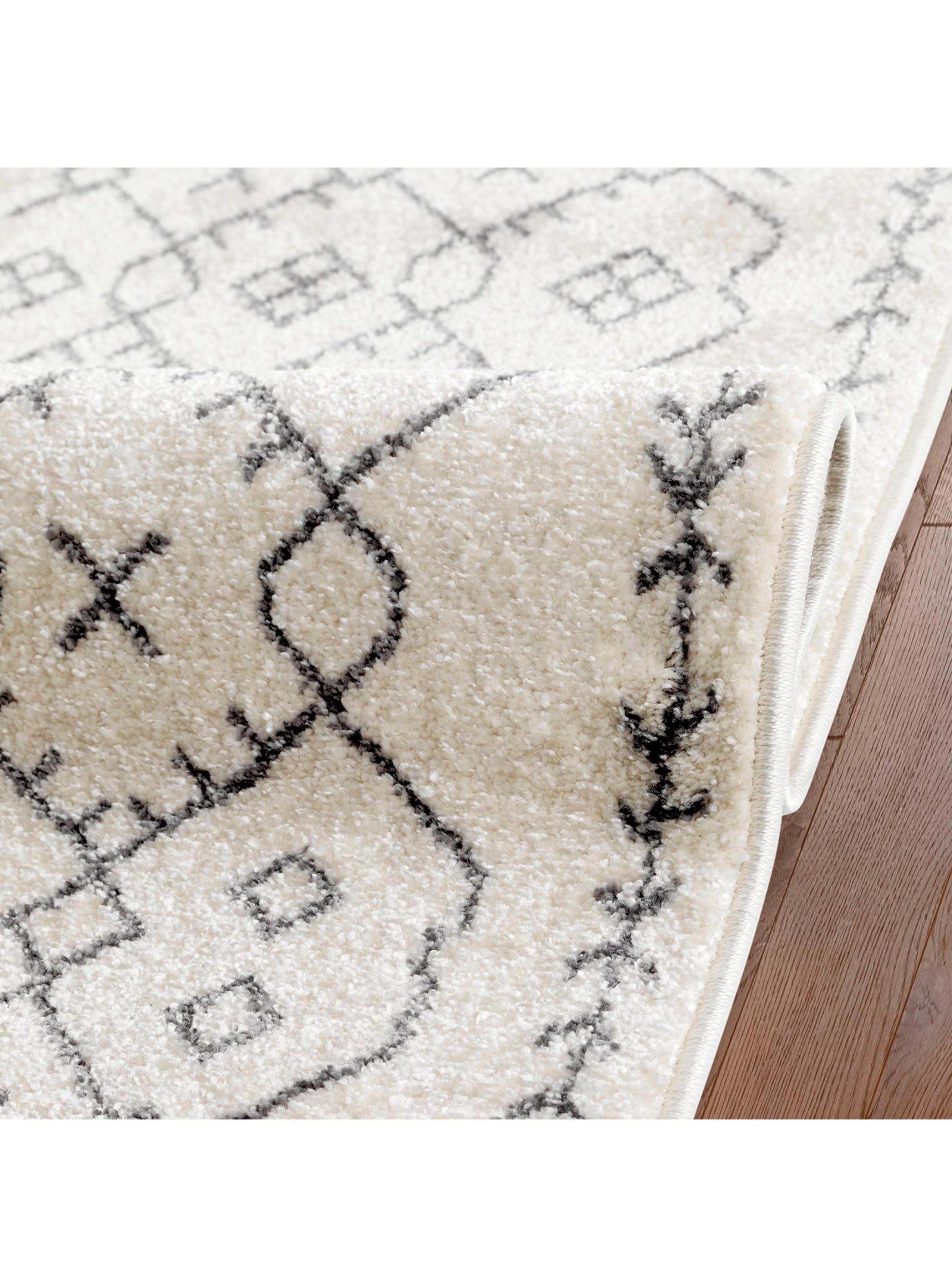Alfombra de Pasillo 70 x 230 cm Modalfo Florida27 Blanco-2