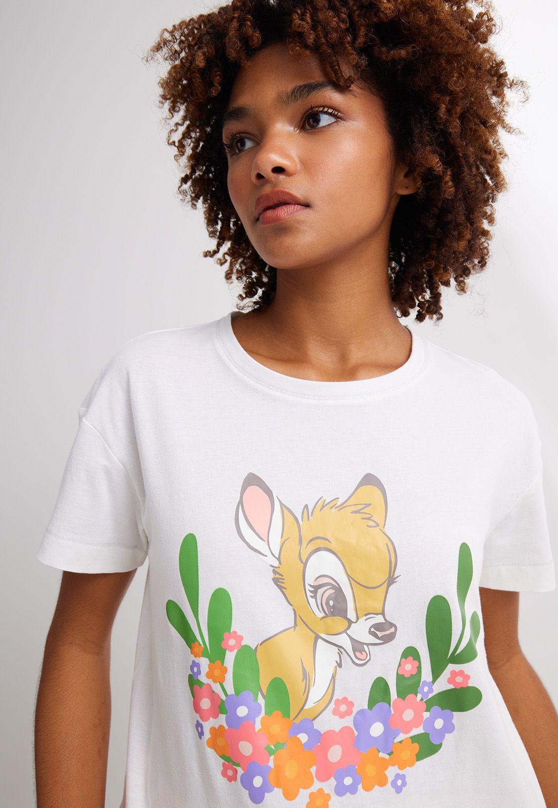 Pijama Manga Corta y Short Licencia Bambi-2