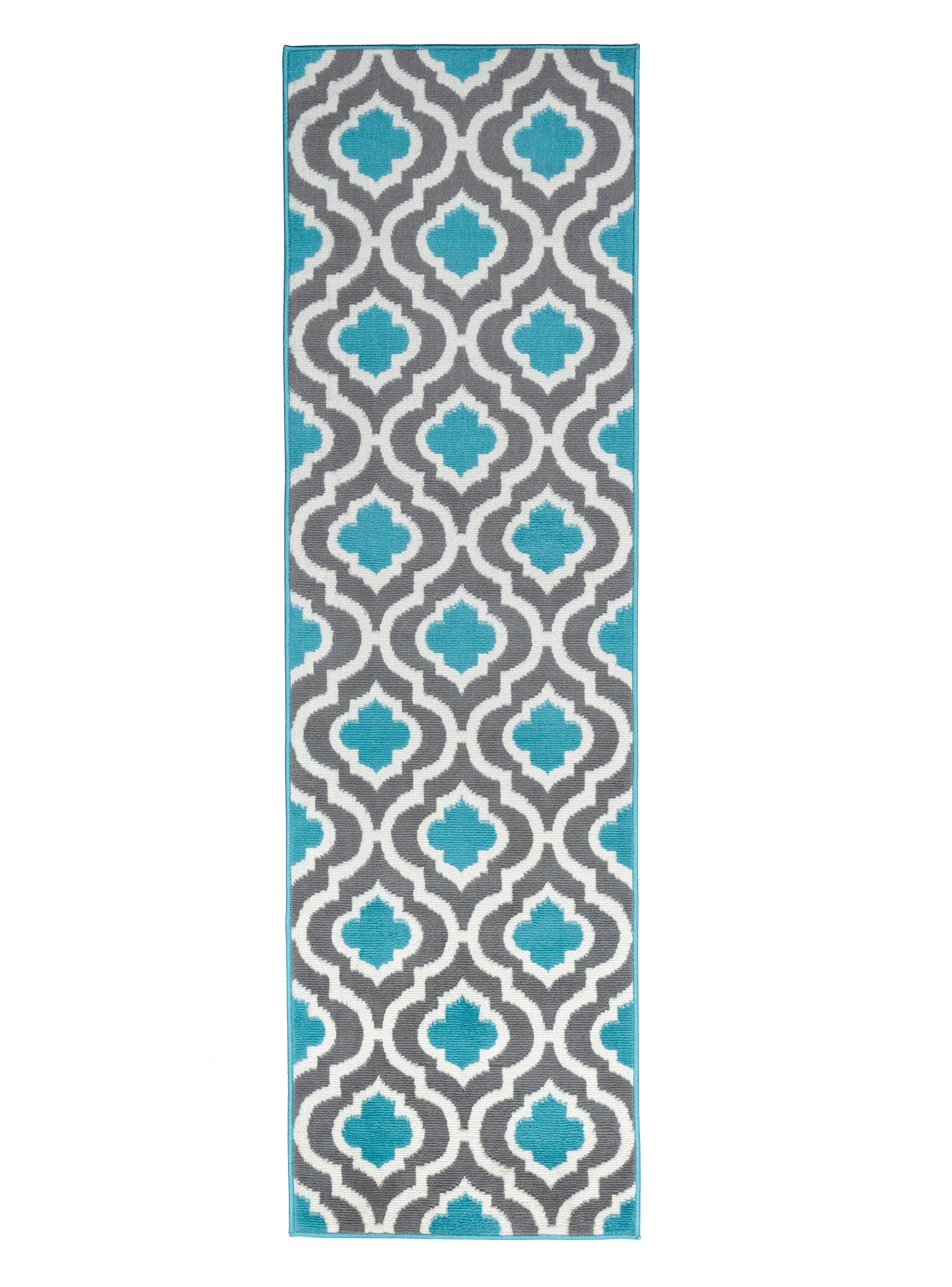 Alfombra de Pasillo 60 x 213 cm Modalfo Kashank 505 Azul-0