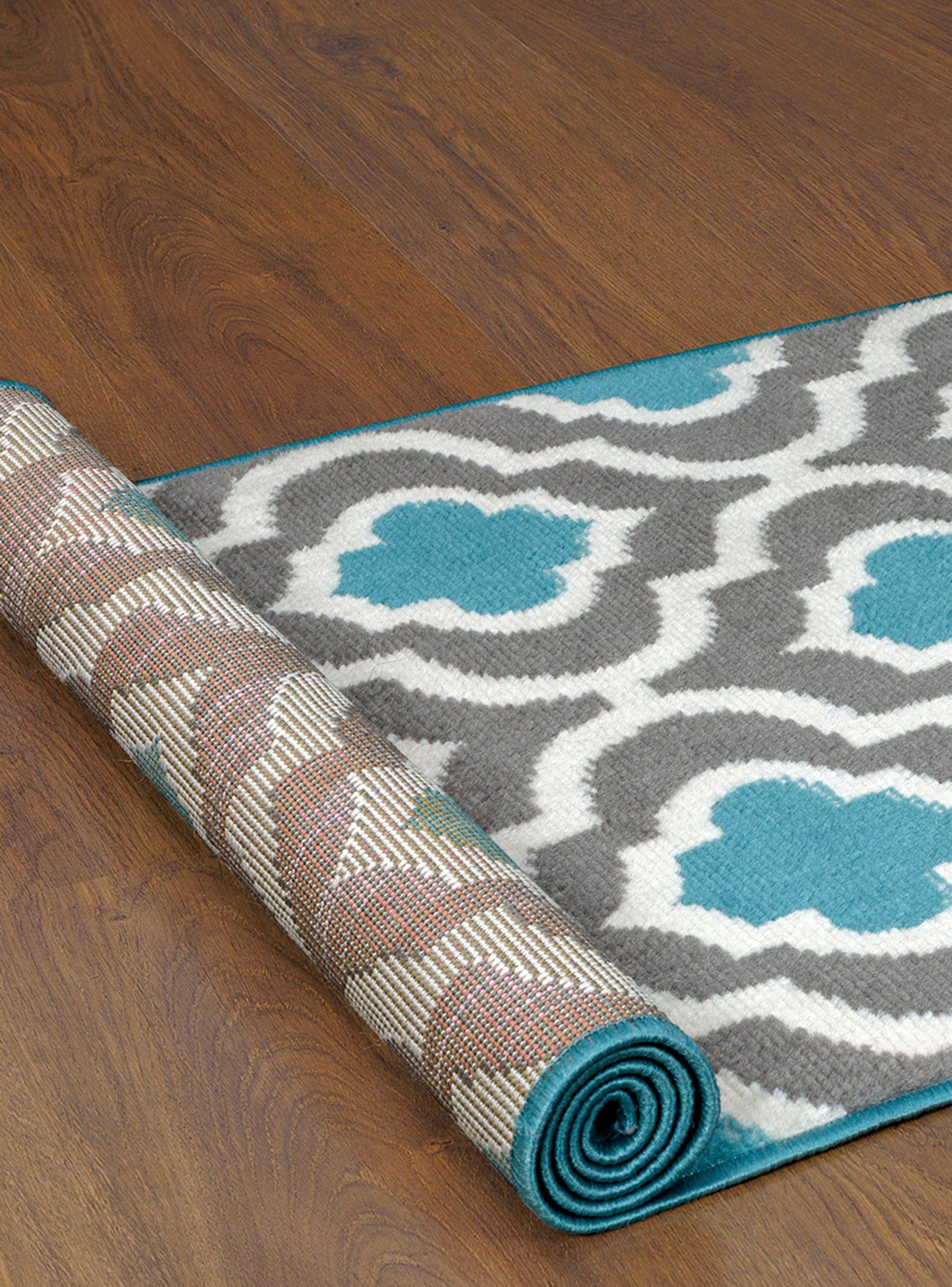 Alfombra de Pasillo 60 x 213 cm Modalfo Kashank 505 Azul-4