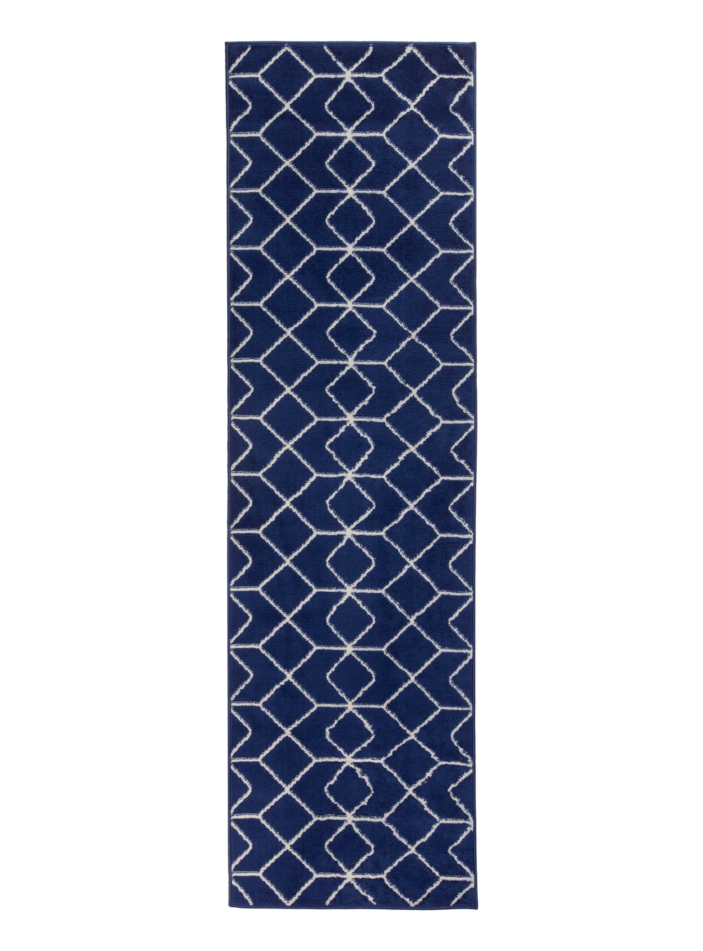 Alfombra de Pasillo 60 x 213 cm Kashank 507 Azul Marino-0