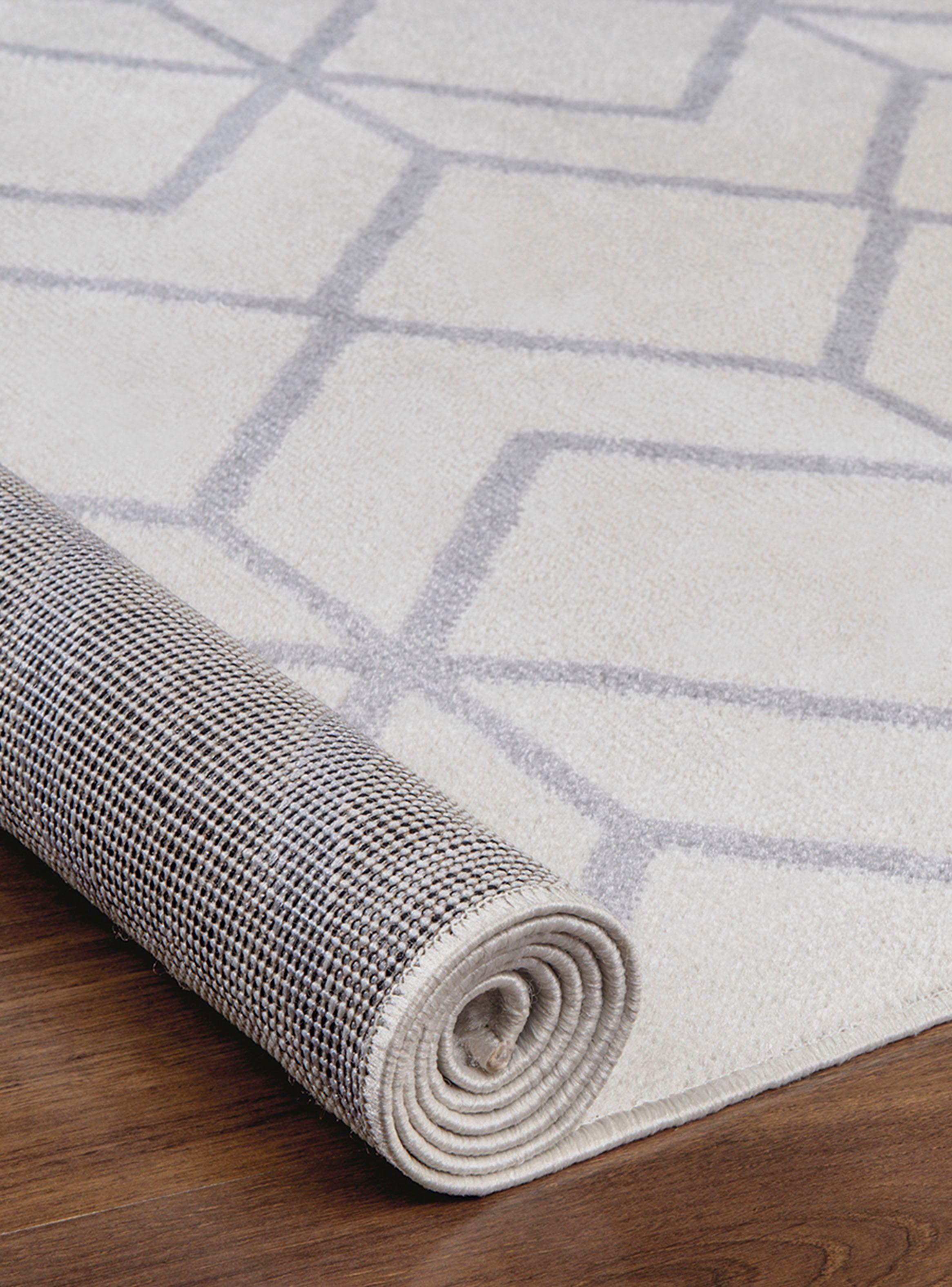 Alfombra de Pasillo Kashank 60x213 cm Blanco-3