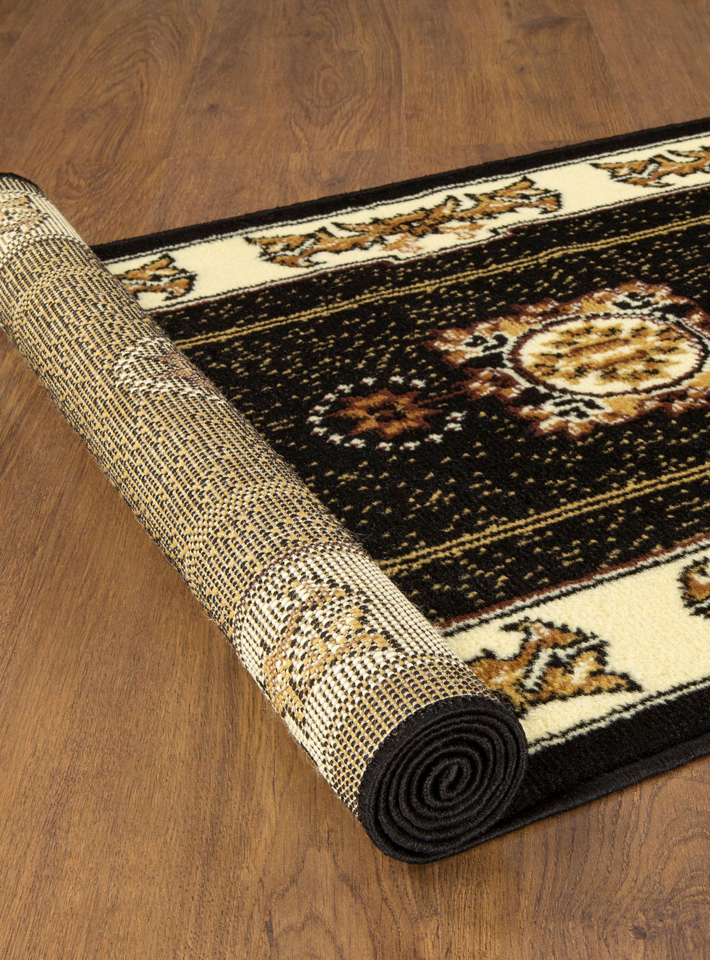 Alfombra de Pasillo 60 x 213 cm Kashank 4670 Negro-3