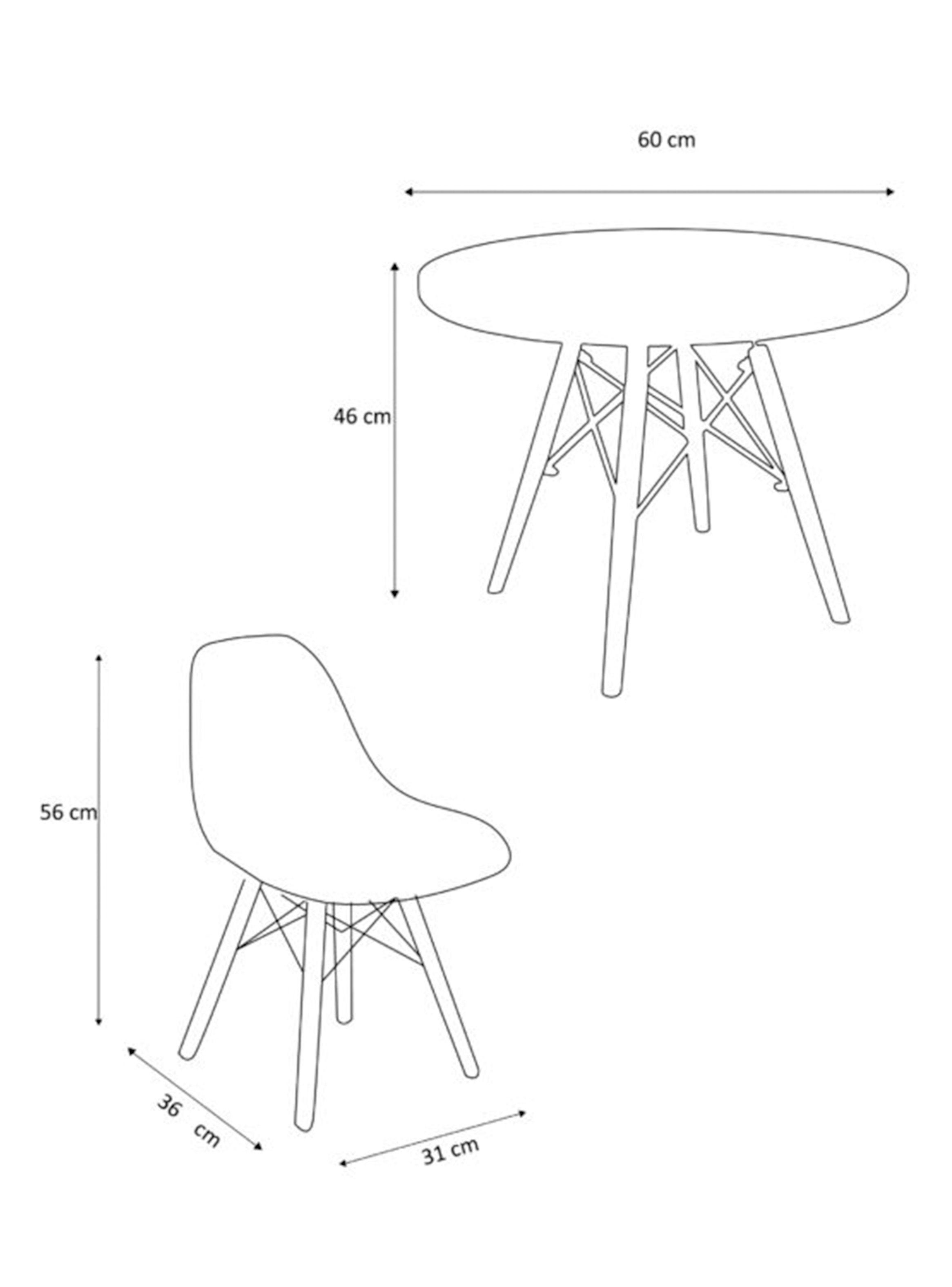 Mesa Infantil Nórdico Lila + 2 Sillas Eames-1