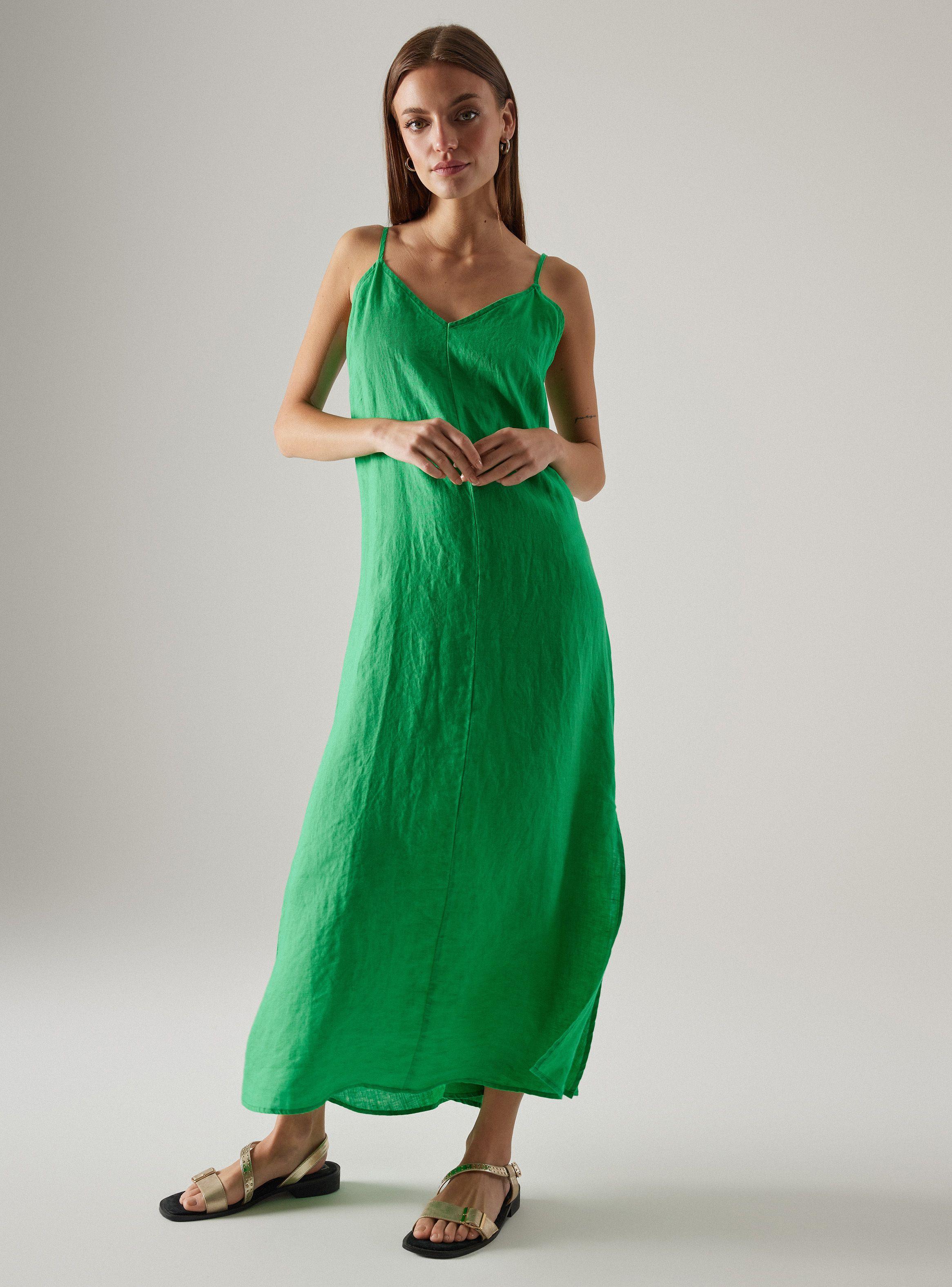 Vestido Lino Pabilo con Amarra en Espalda-4