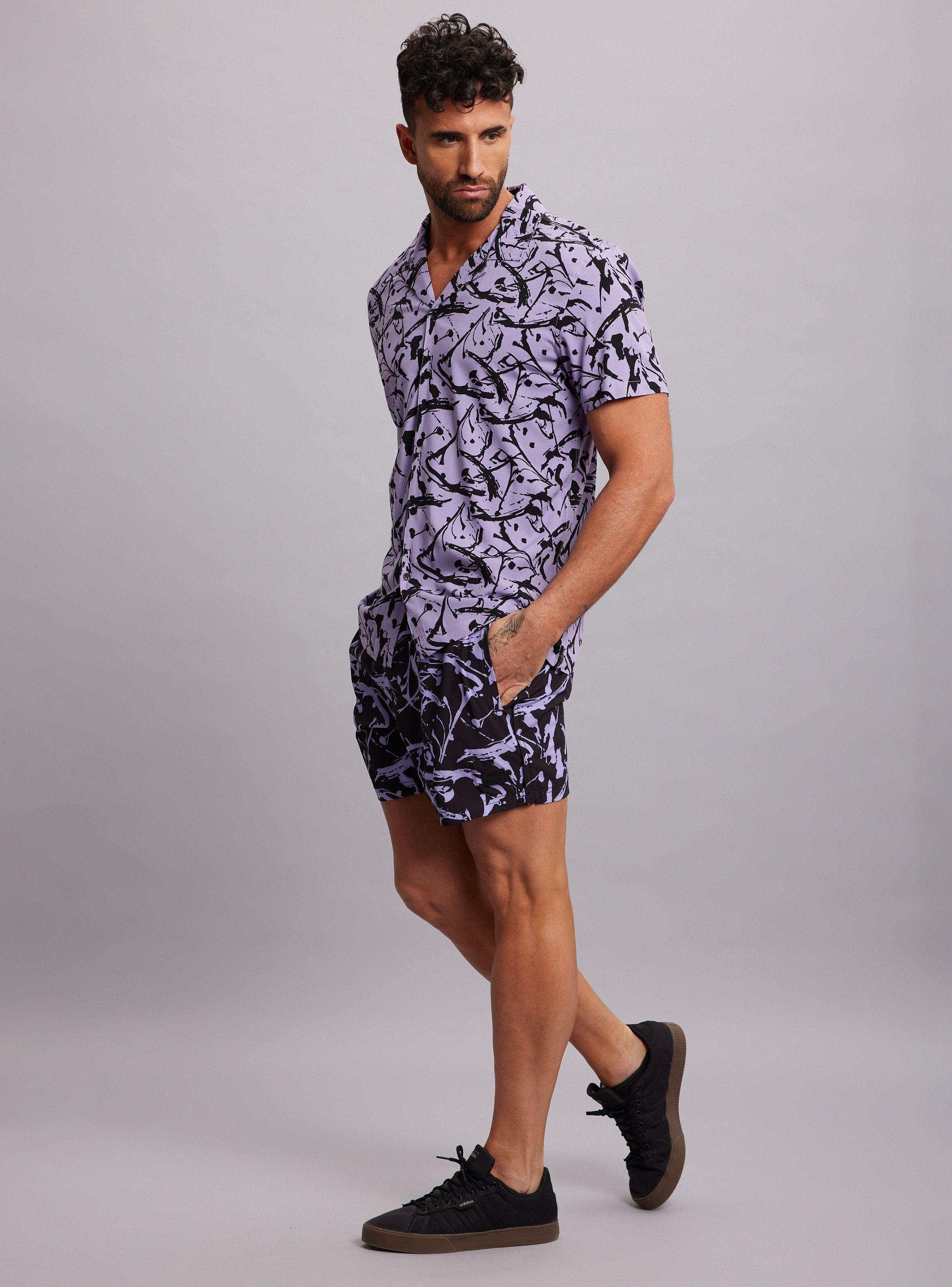 Camisa de Vestir Estampado Pincelazos-4