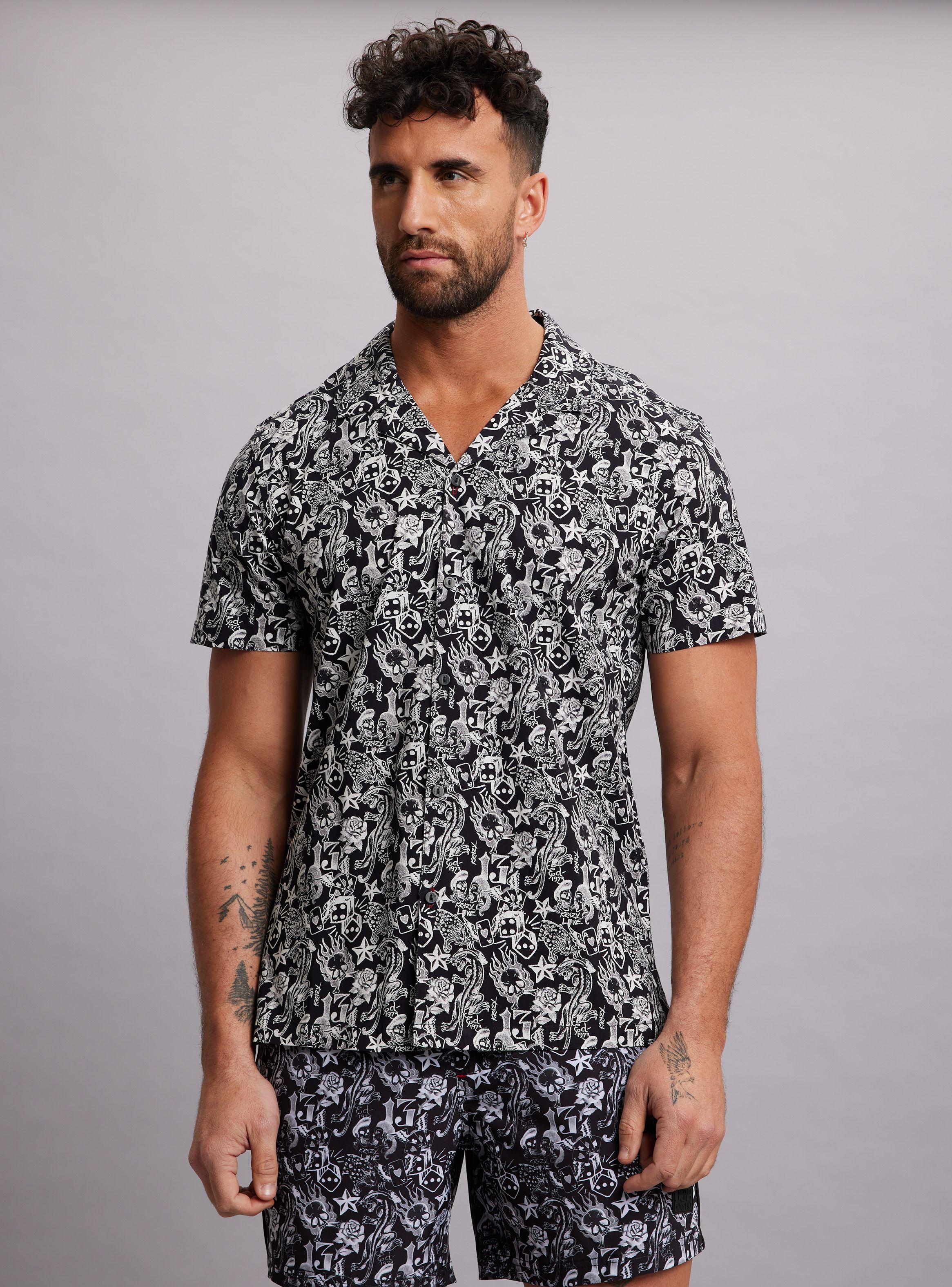 Camisa de Vestir Estampado Ed Hardy-0