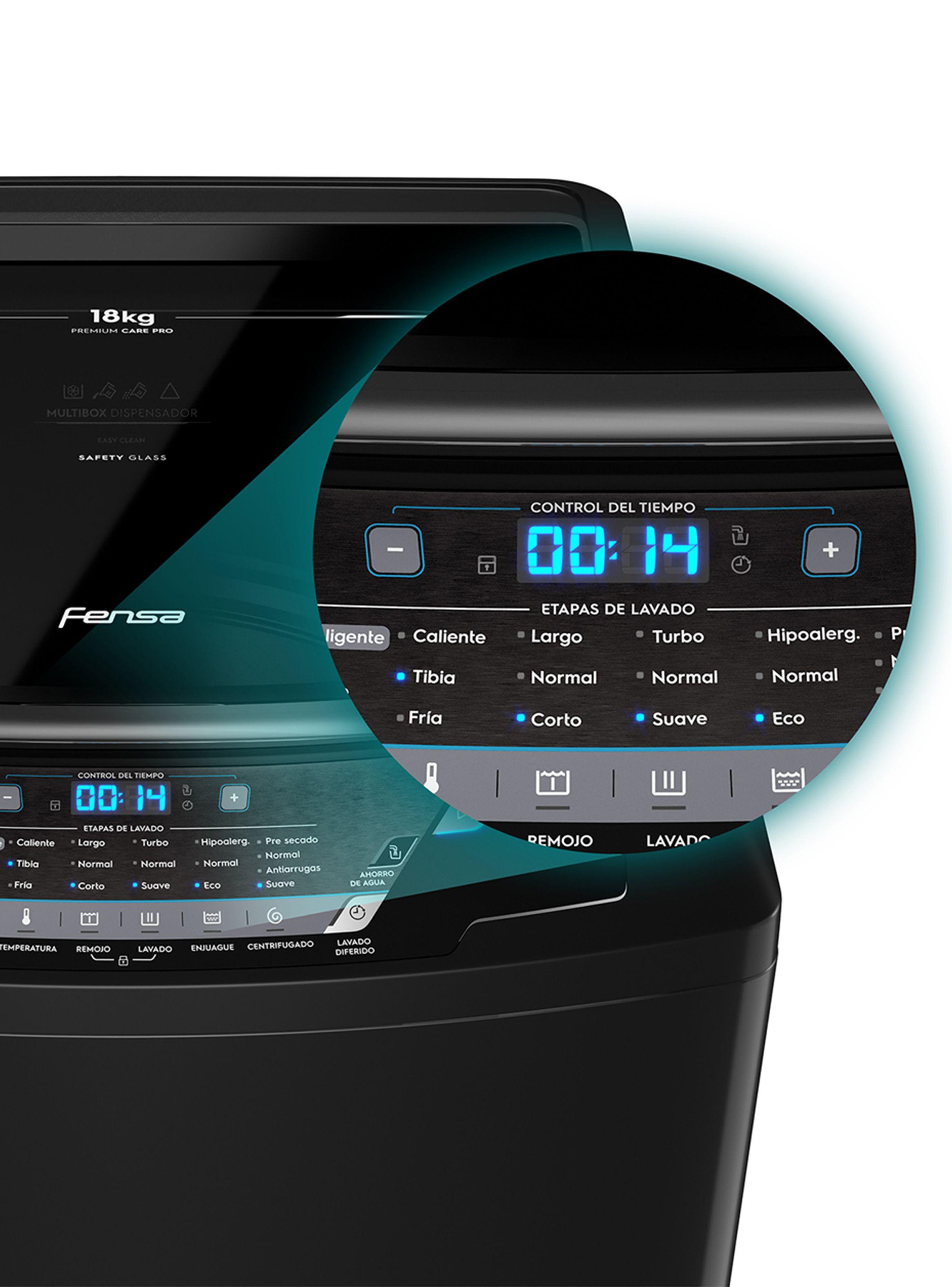 Lavadora Carga Superior 18 Kg Premium Care Pro 18 Black-4